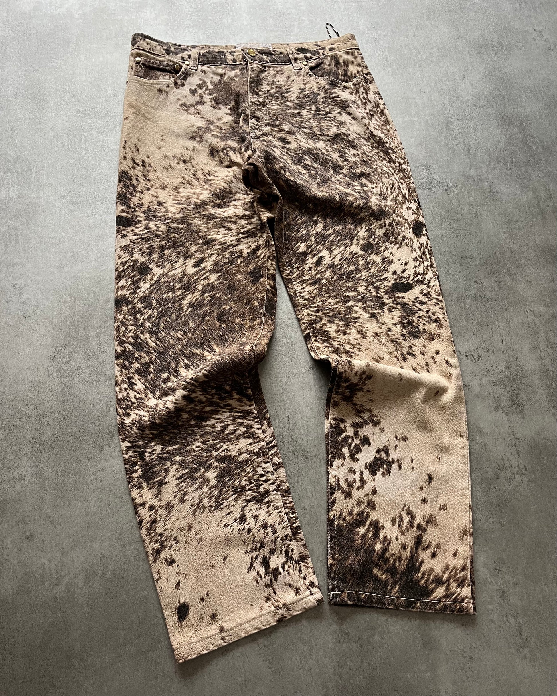 FW1999 Roberto Cavalli Furry Cawprint Movement Pants  (M) - 3