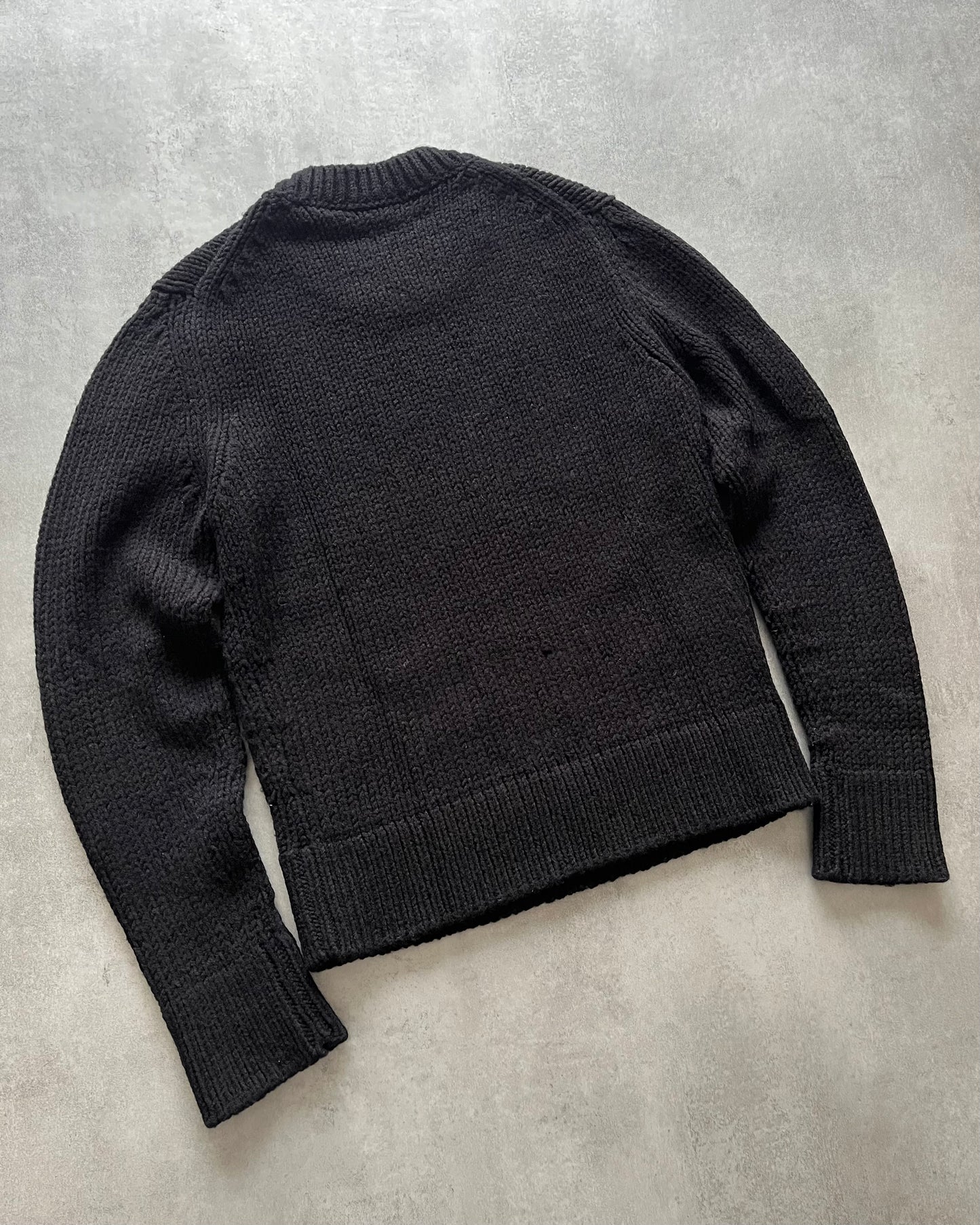 Dolce & Gabbana Wool Black Sweater (M/L) (L) - 6