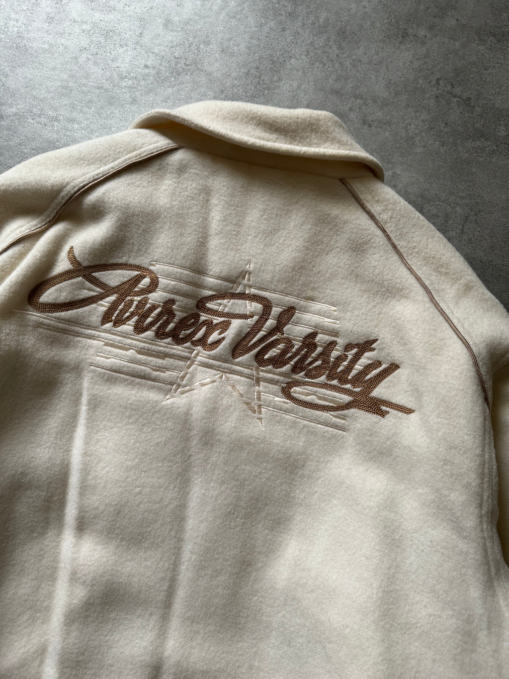 1980s Avirex Creamy Wool New-York Varsity Jacket  (L) - 4