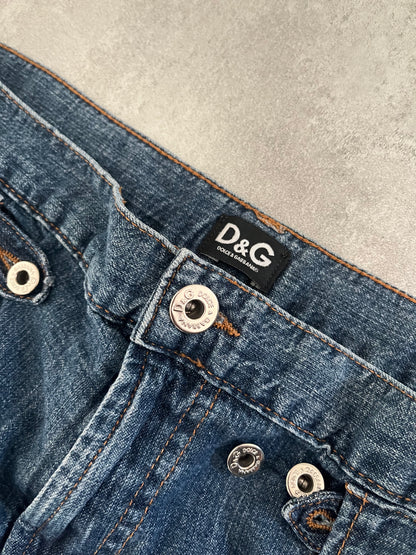 2000s Dolce & Gabbana Flared Denim Pants  (S) - 7