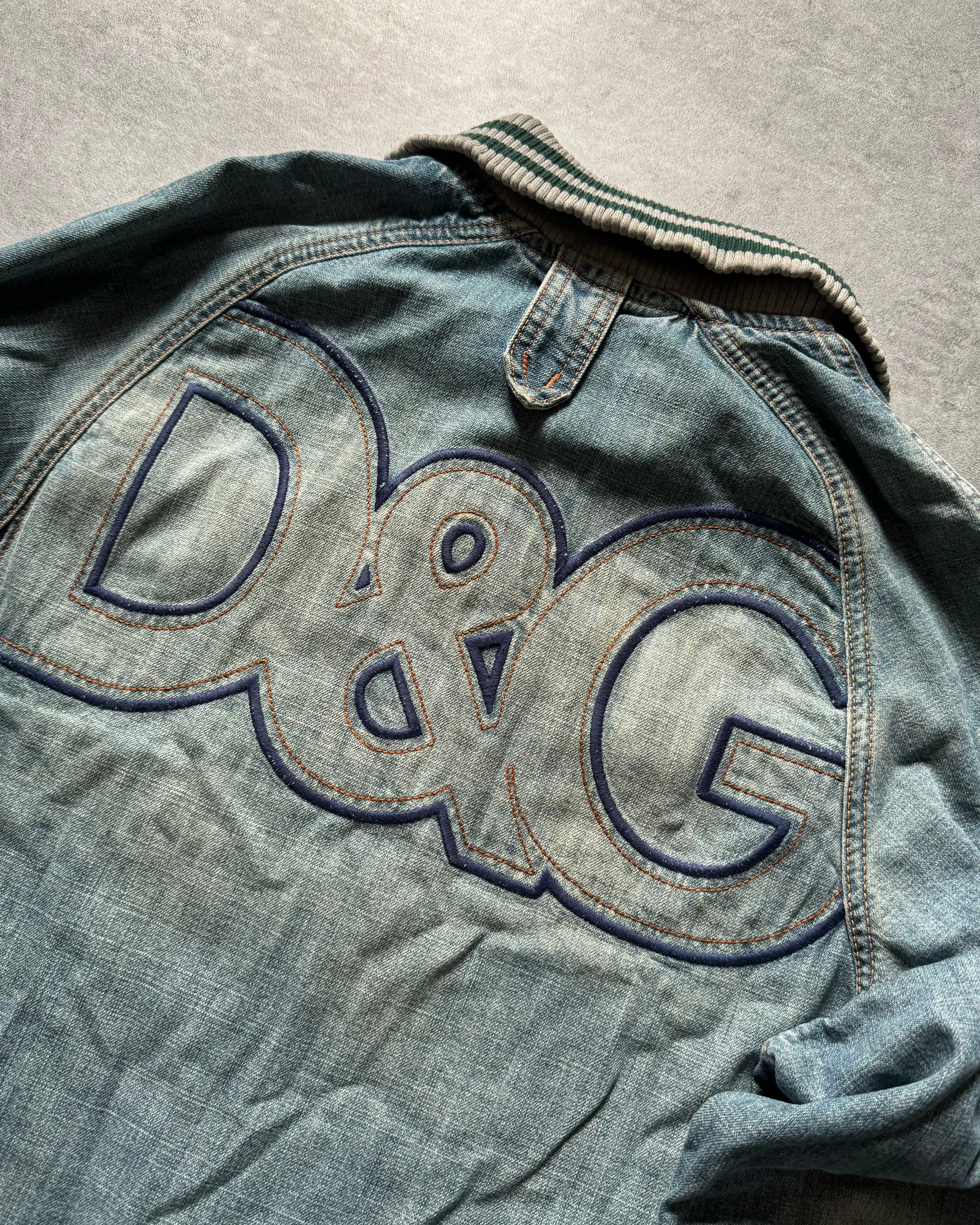 SS2005 Dolce & Gabbana Stonewash Logo Denim Jacket (L) - 3