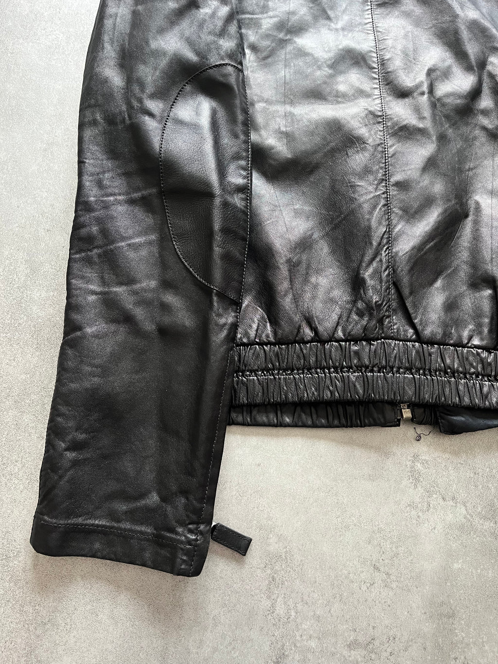 1990年代 プラダ ブラック アーカイブ レザー ジャケット (S/M 1990年代 プラダ ブラック アーカイブ レザー ジャケット (S/M
