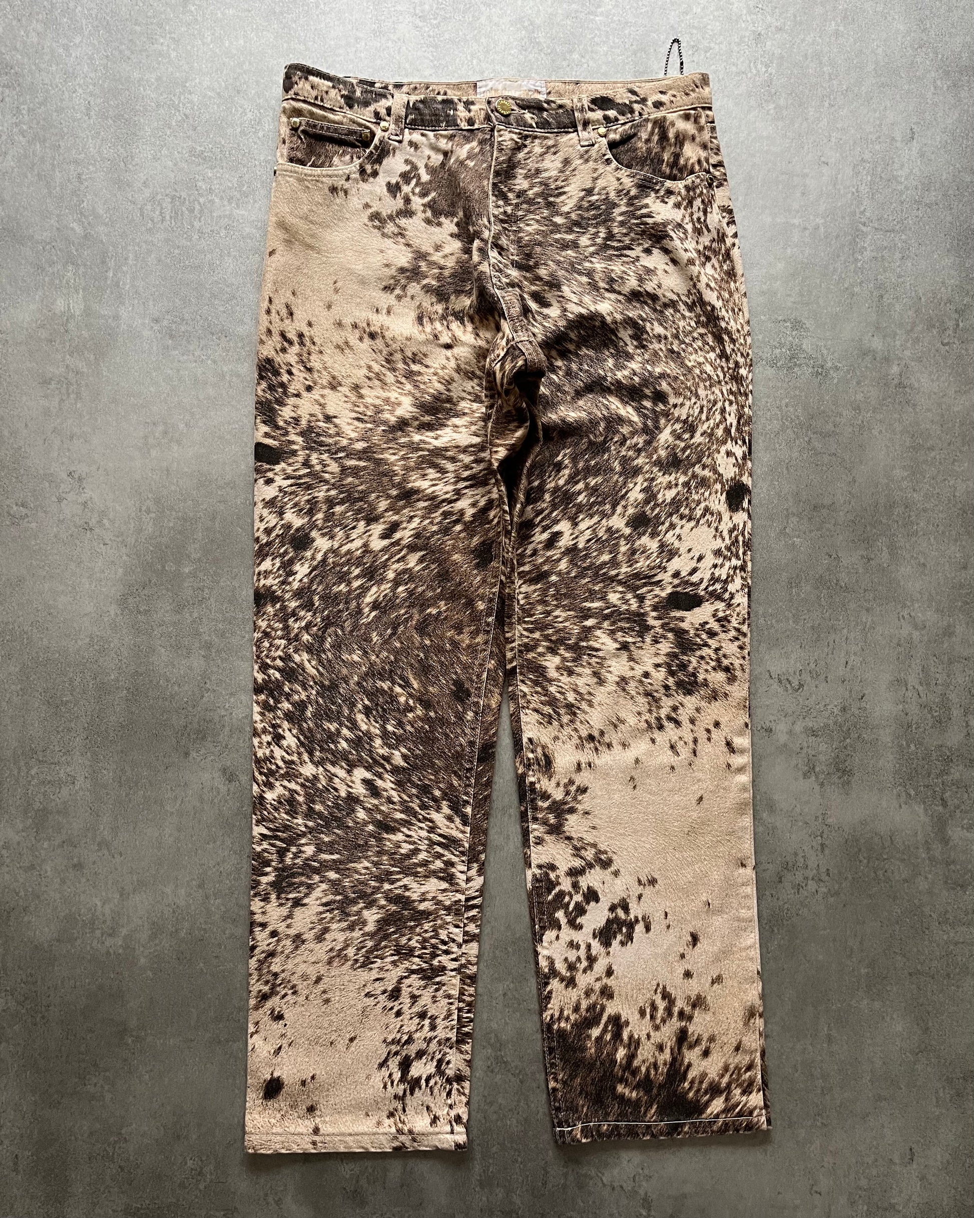 FW1999 Roberto Cavalli Furry Cawprint Movement Pants  (M) - 1