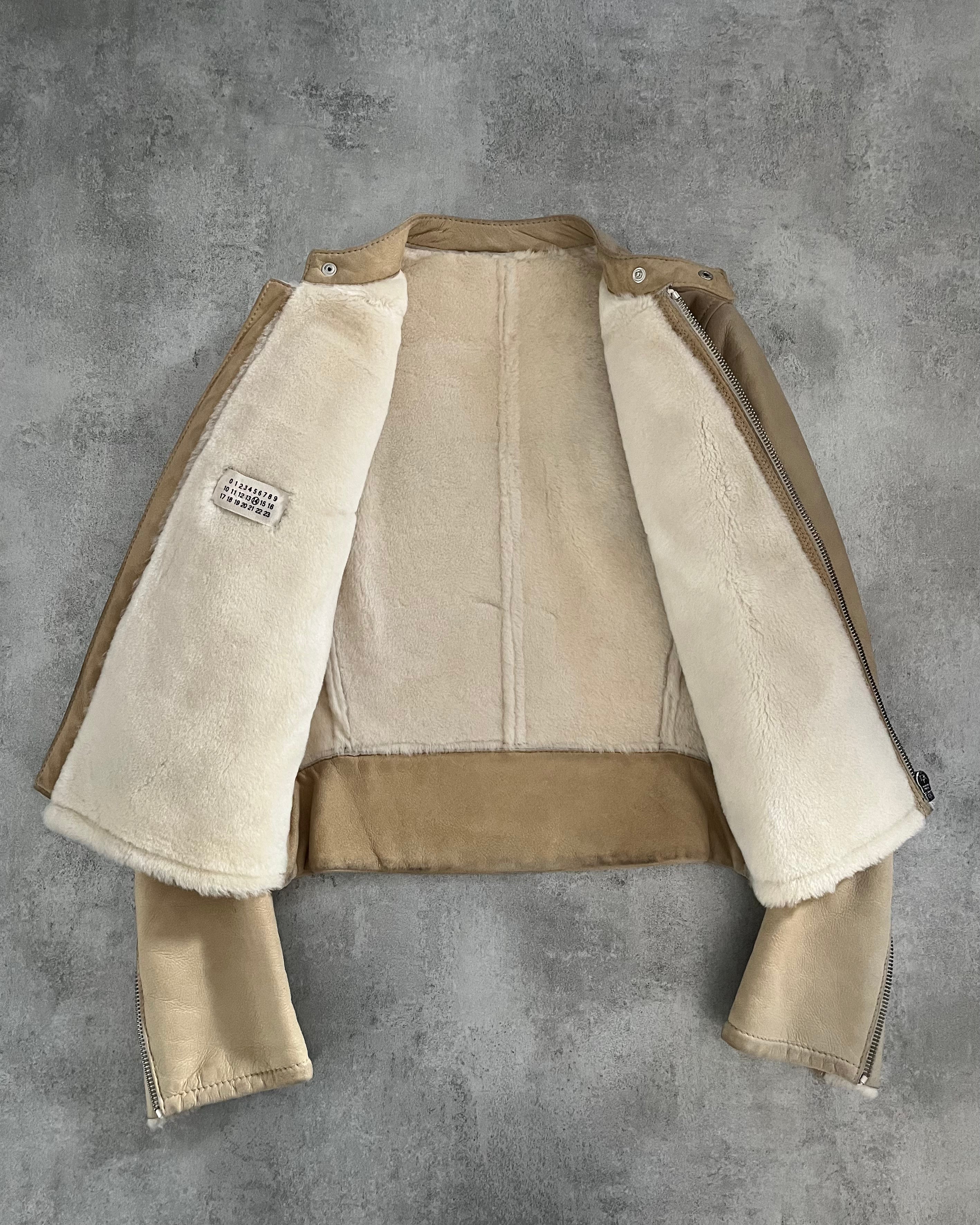 SS2004 Maison Martin Margiela 5 Zips Beige Jacket (XS) - 6