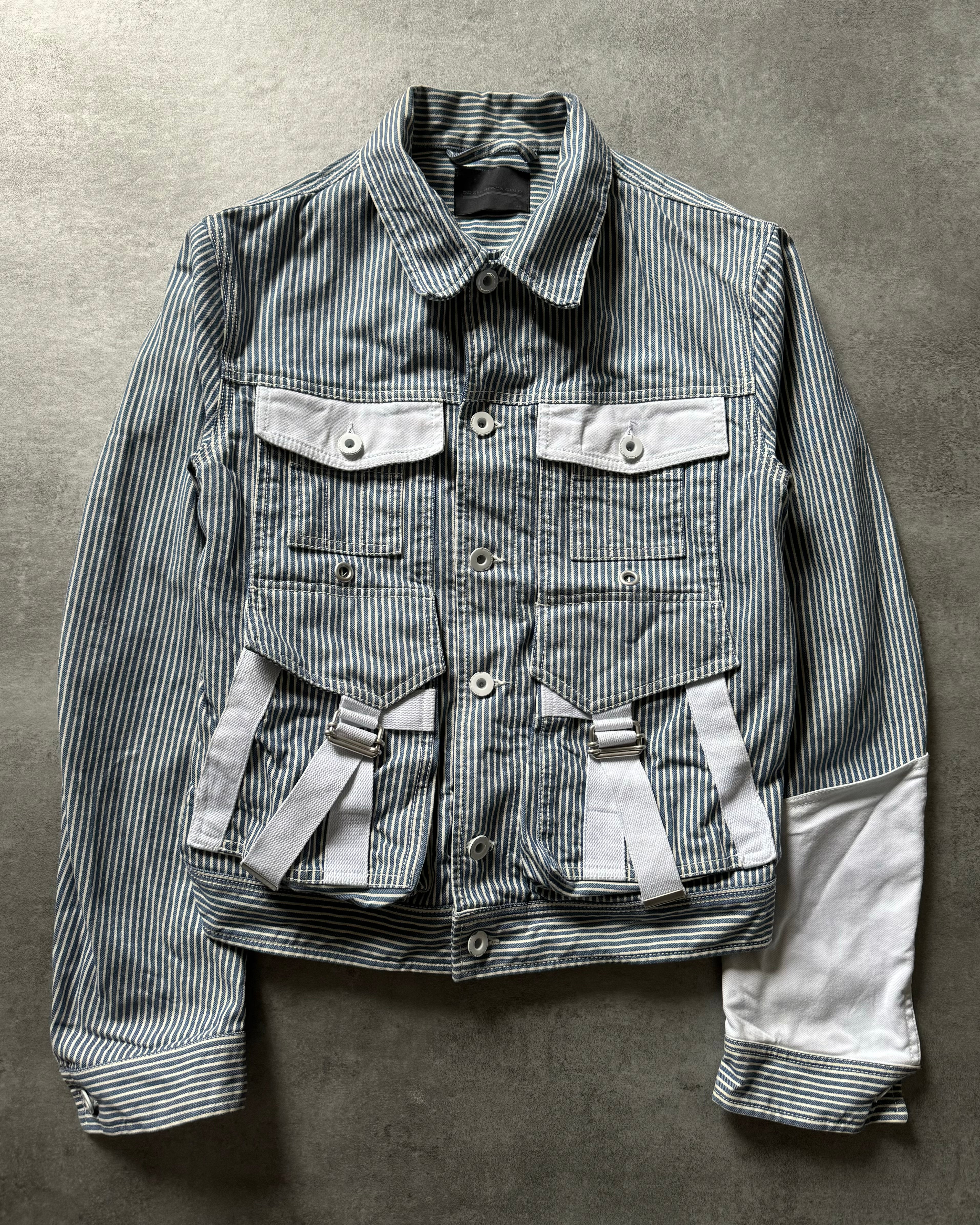 SS2017 Diesel Black Gold Striped Marine Jacket (M) - 2