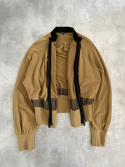 Ann Demeulemeester Relaxed Camel Zip-Up (S) - 8