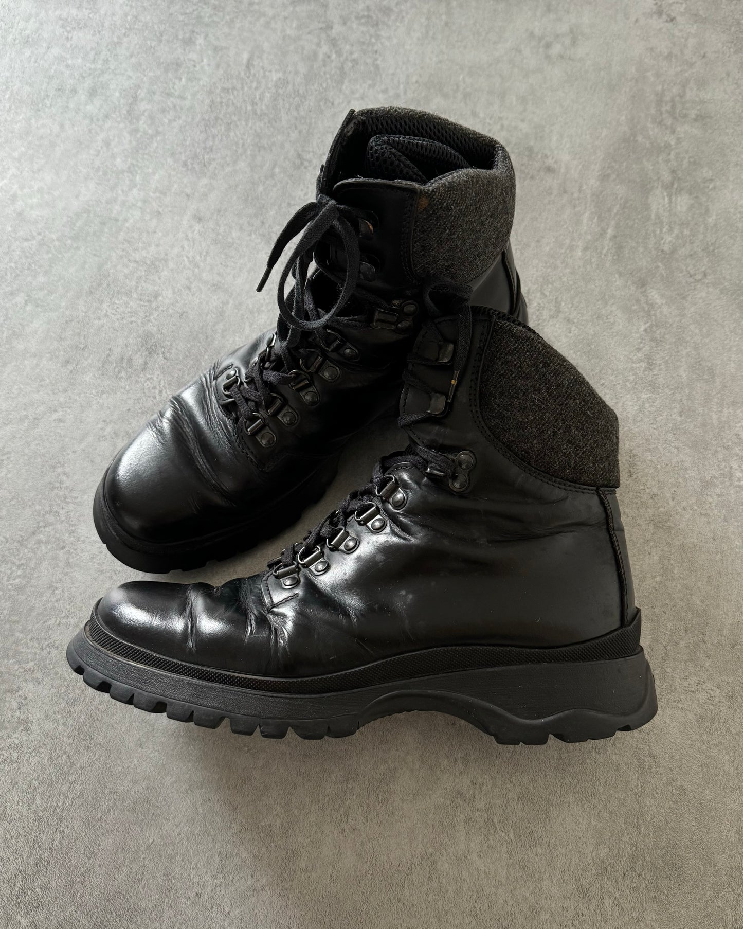 AW1999 Prada High Top Vibram Leather Boots  (40,5) - 3