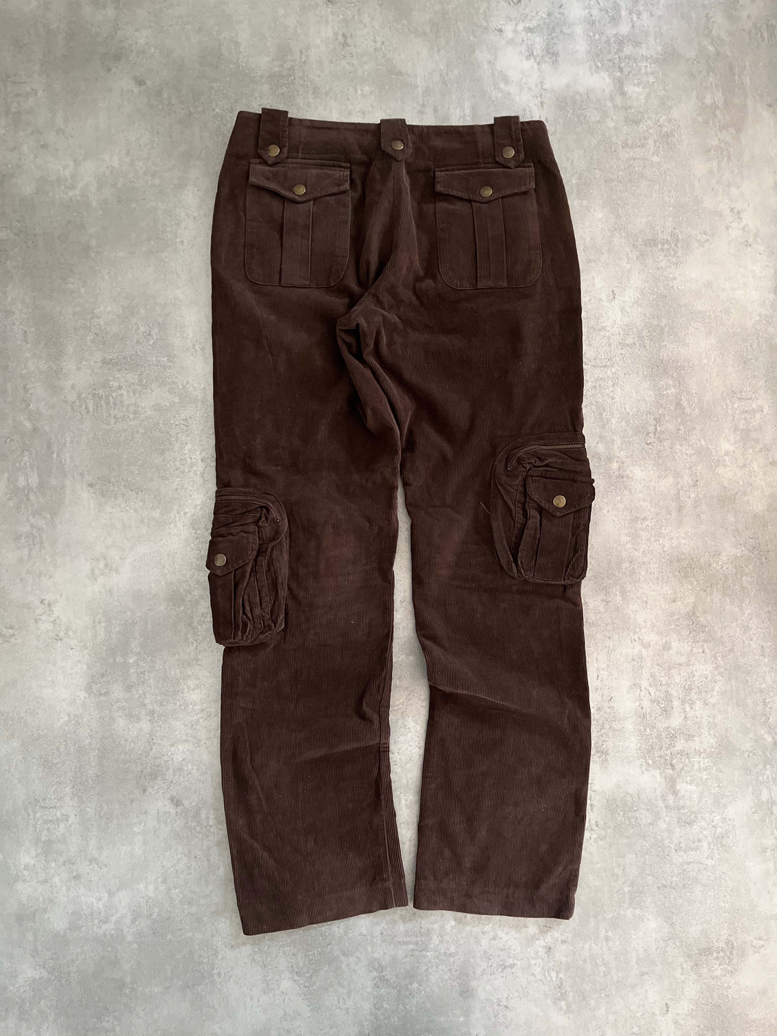 AW2004 Daniele Alessandrini Velvet Cargo Pants (L) - 2