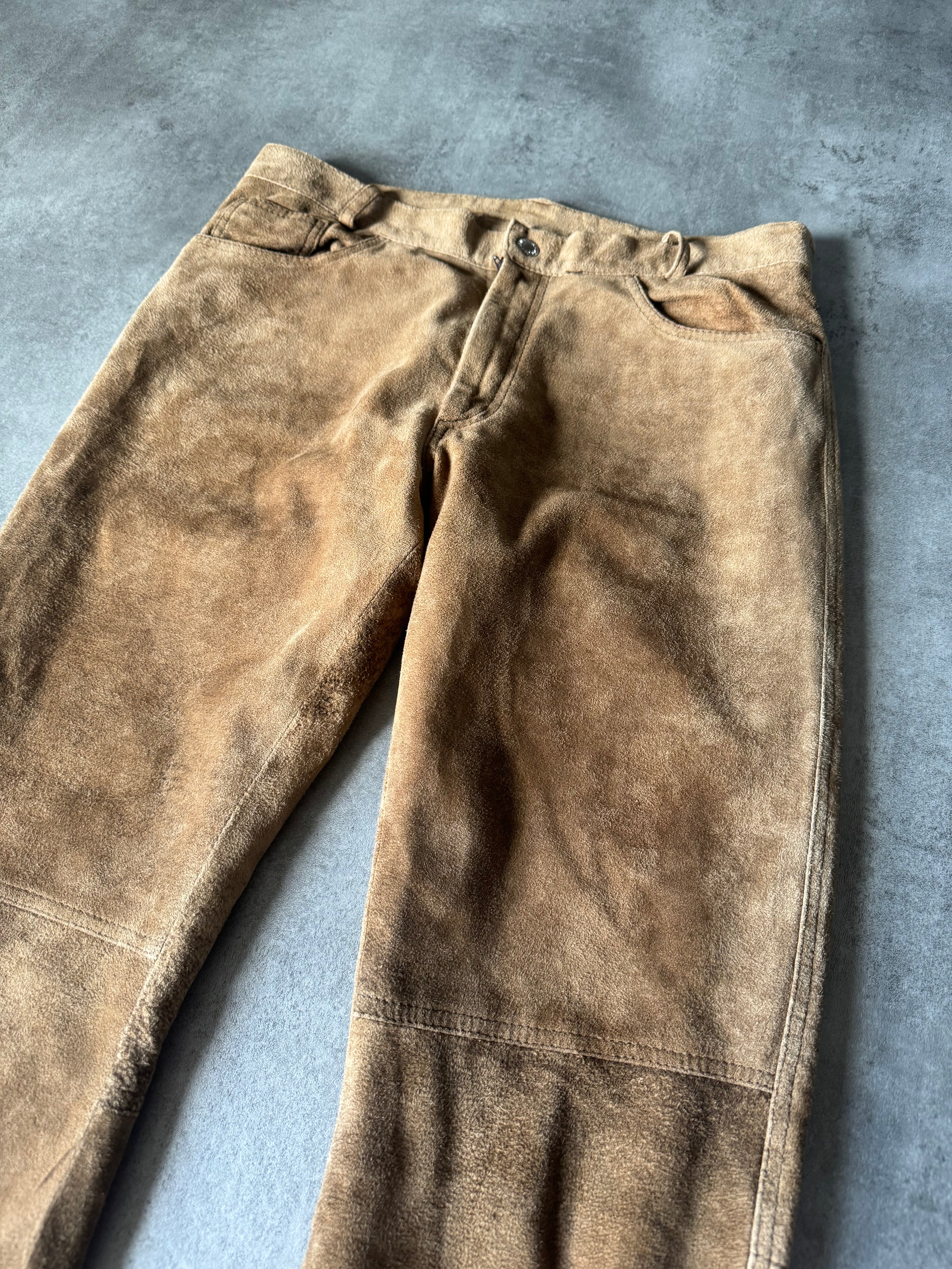 1990s Dolce & Gabbana Suede Biker Pants (M) - 4