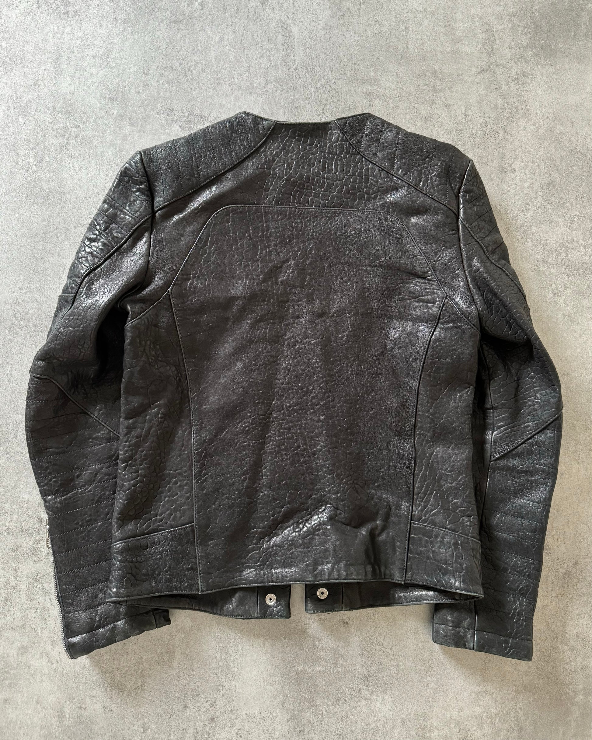 AW2015 Balmain x H&M Pure Biker Leather Jacket (M) - 2