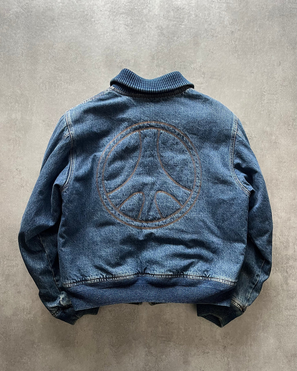 1990s Moschino Aero Relaxed Denim Bomber Jacket (M) - 2