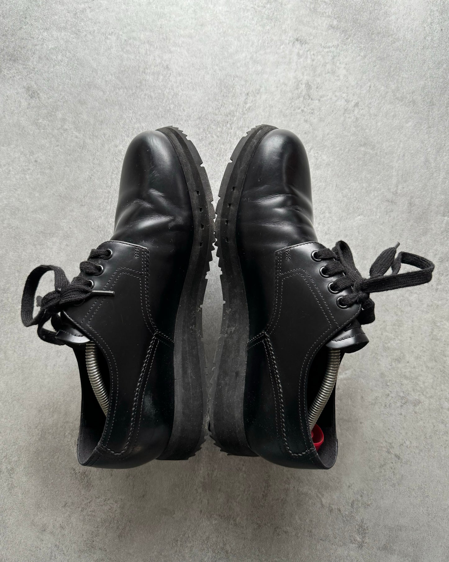 Prada Black Leather Derby Shoes  (42) - 4