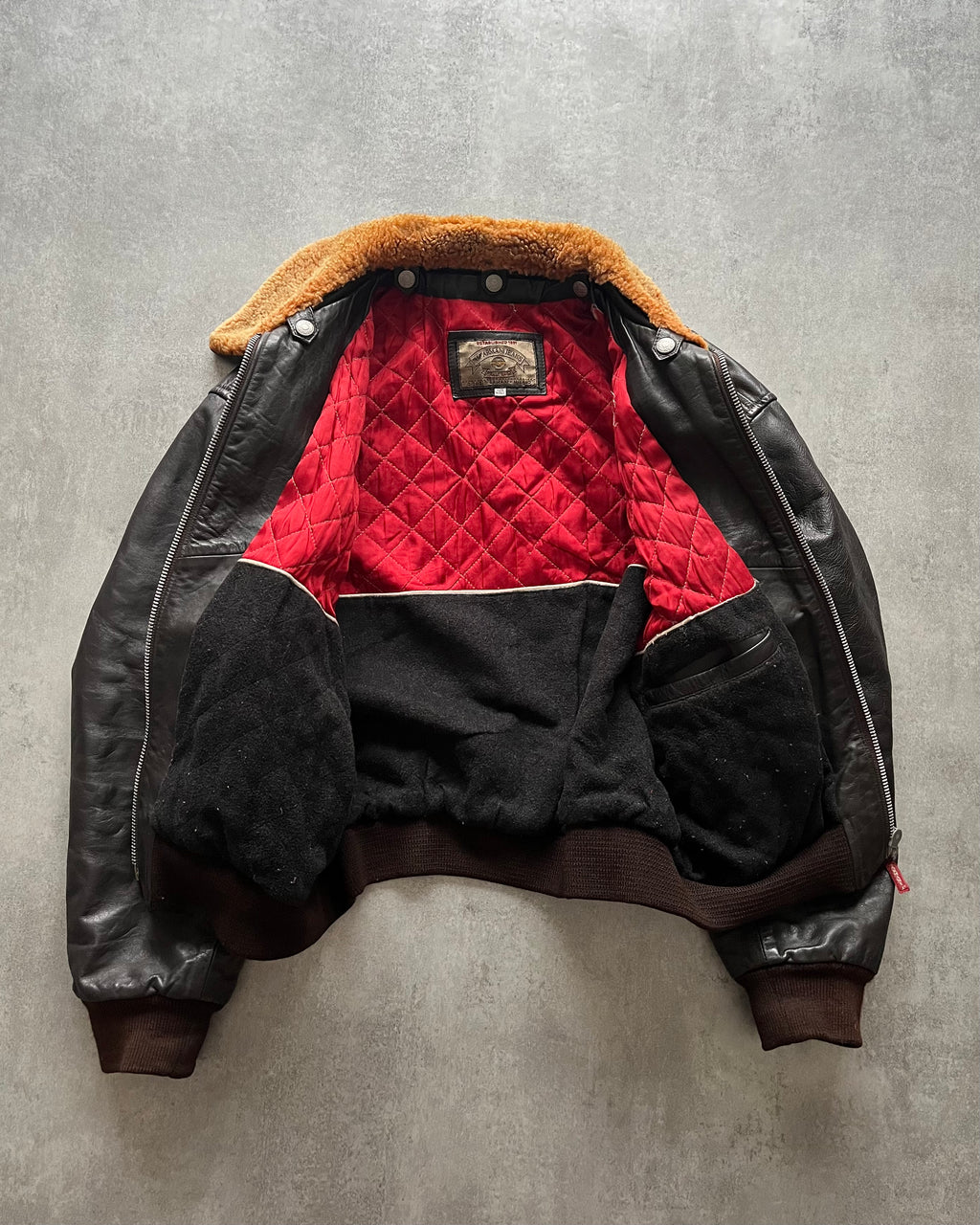 1980s Giorgio Armani Leather Bomber Jacket (M) - 7