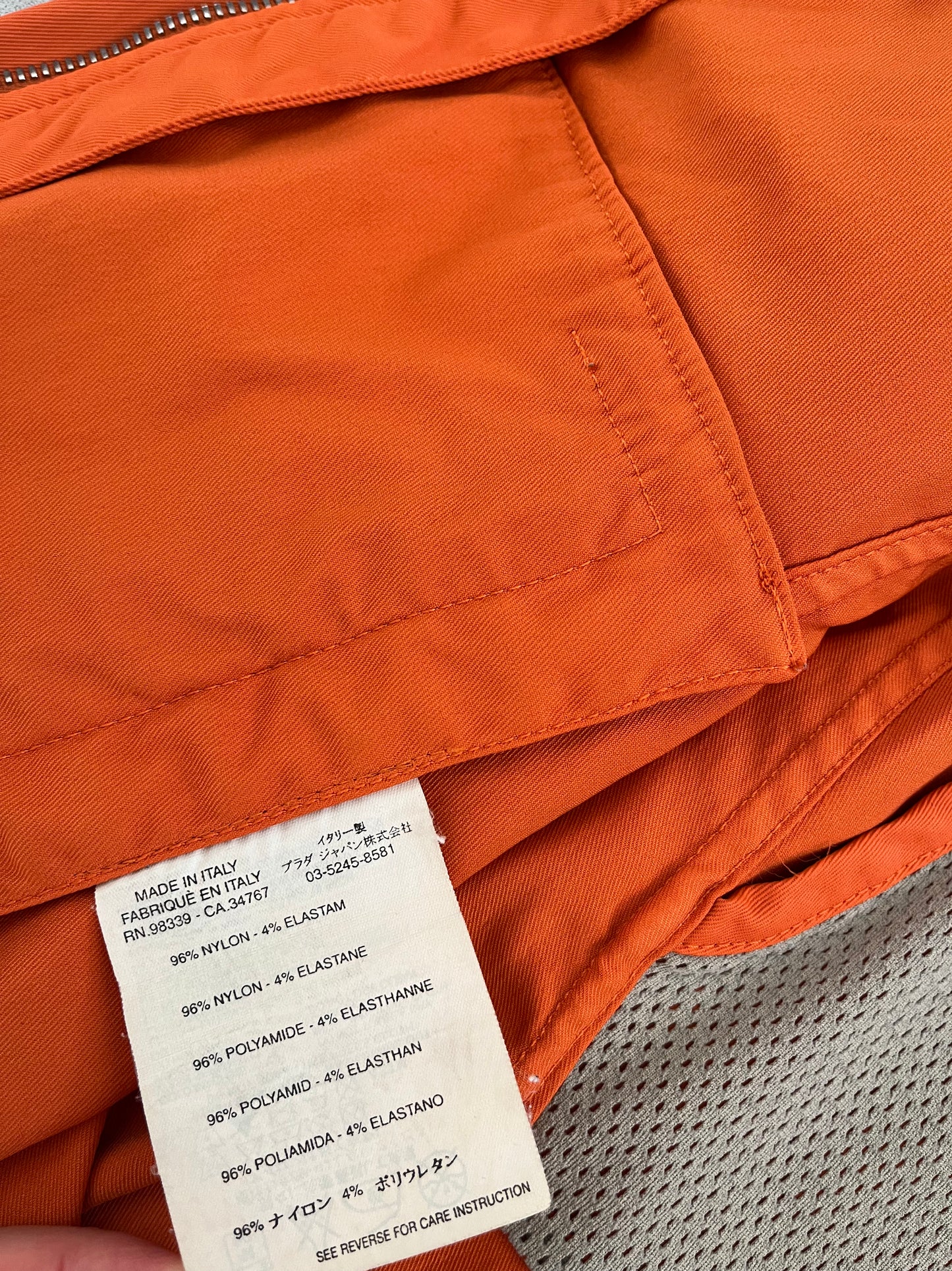 2000s' Prada Orange Nylon Jacket (XS) (XS) - 5