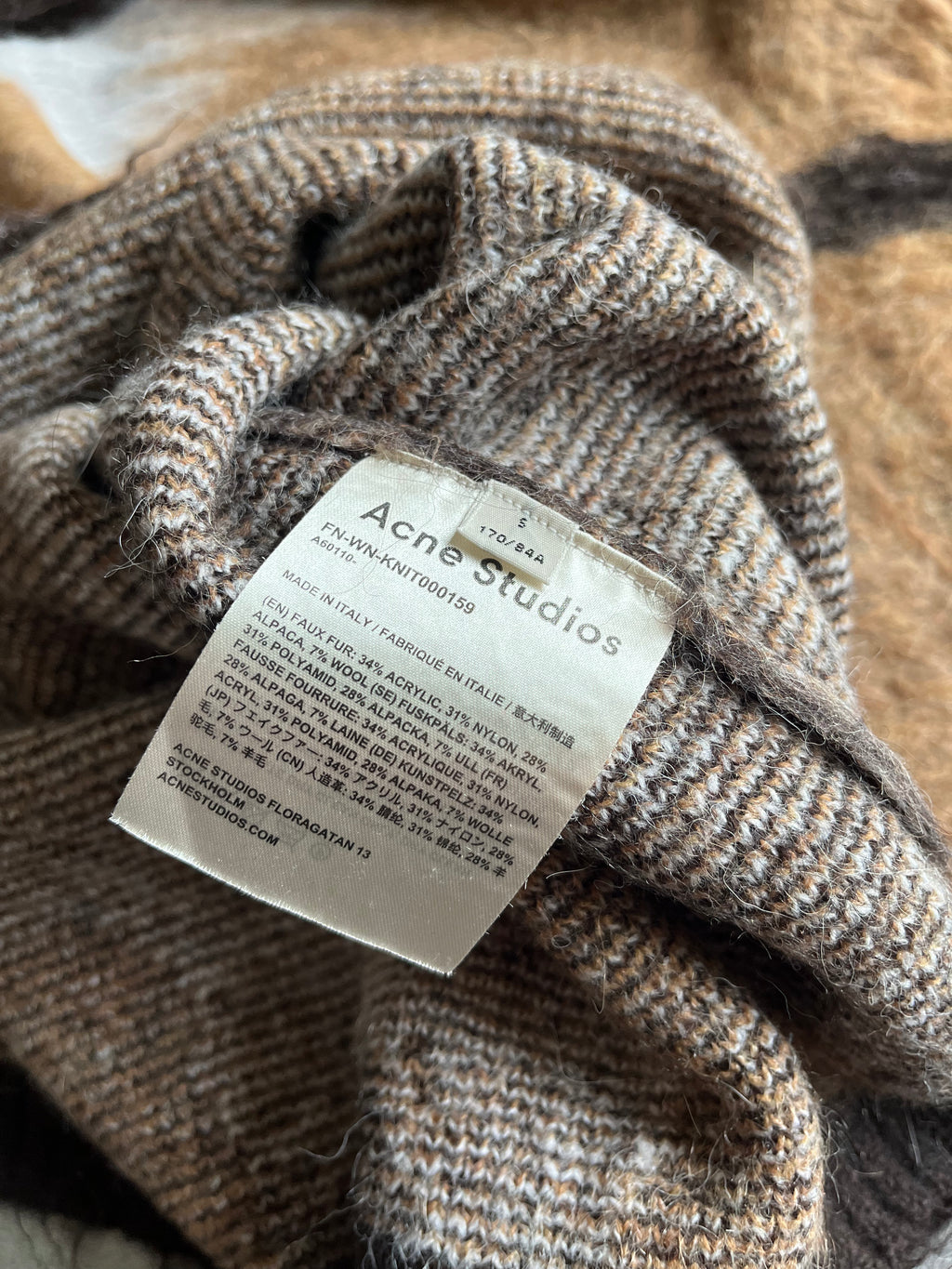 Acne Studios Kelphine Brushed Sweater Jacquard-Knitted (S) - 5