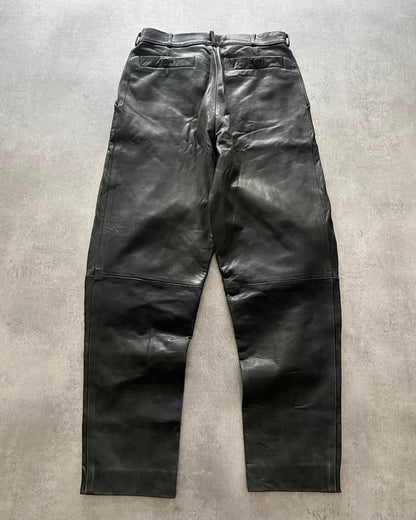 1980s Giorgio Armani Optimum Leather Pants (S) - 2