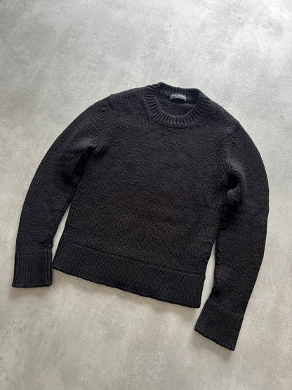 Dolce & Gabbana Wool Black Sweater (M/L) (L) - 4