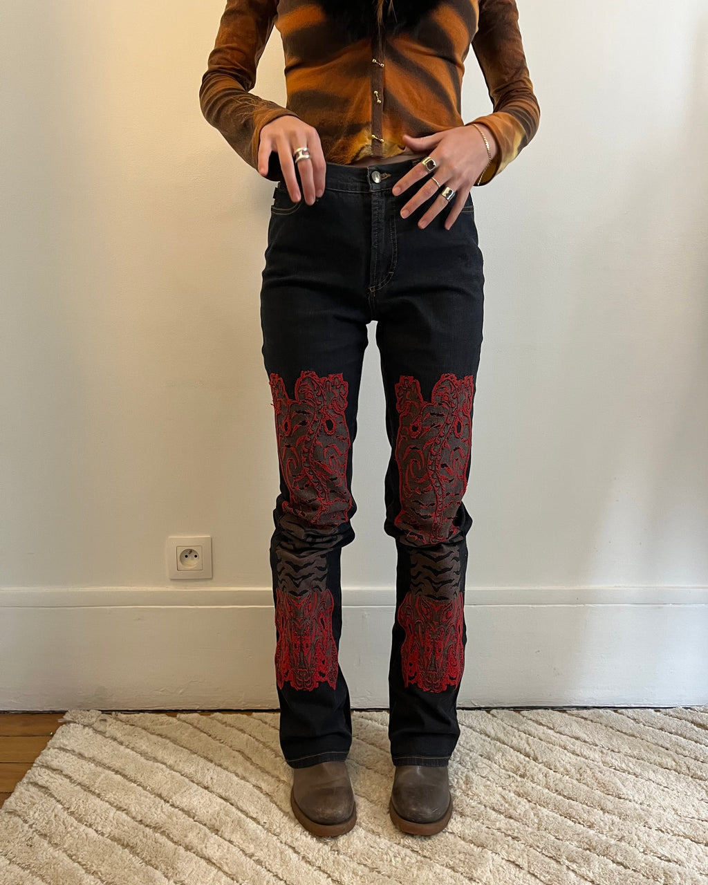 Just Cavalli Tiger Carpet Jeans