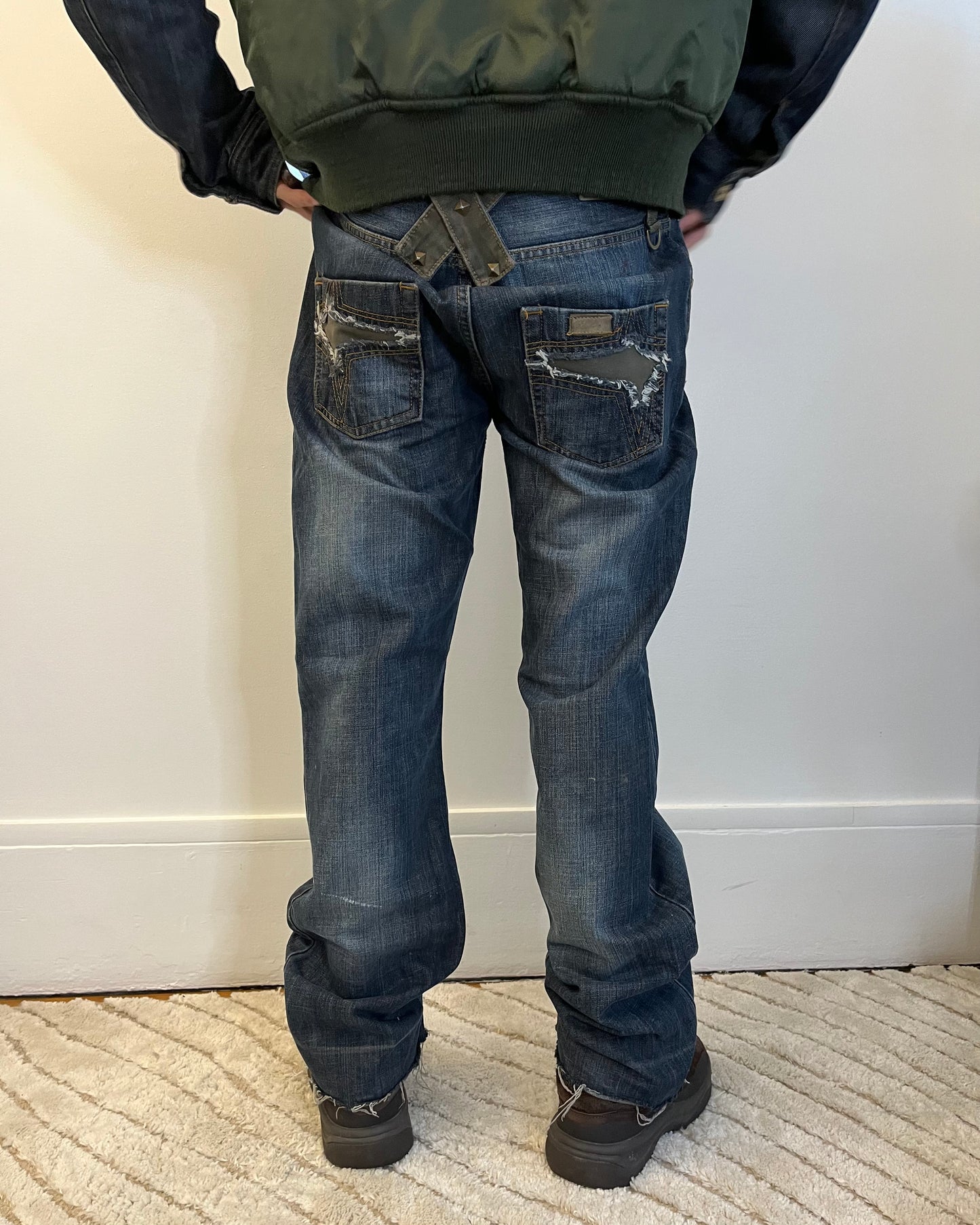 2004 Dolce & Gabbana Yoke Military Jeans (L)