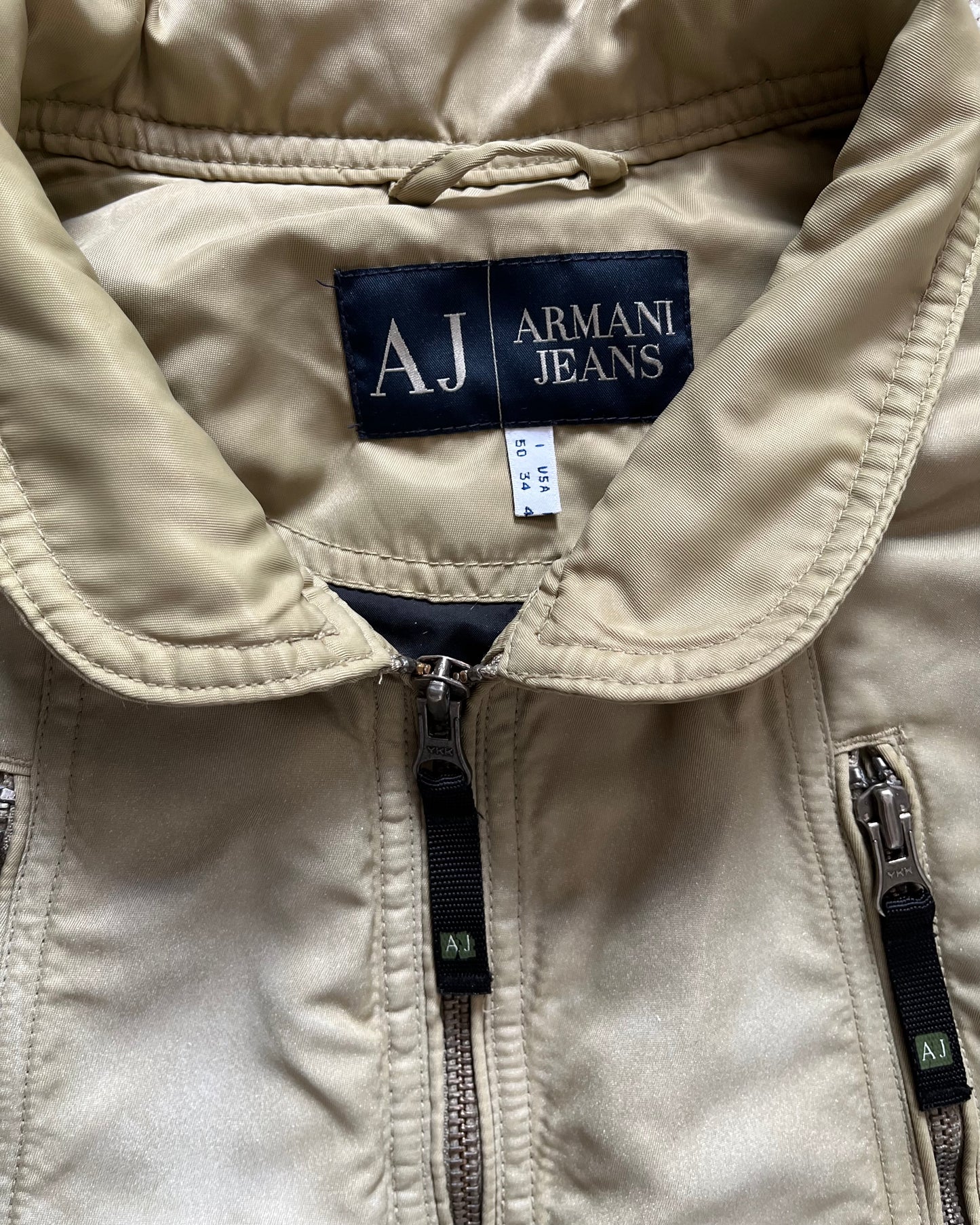 00s Armani Utility Brigad Multi Zip Light Jacket (S)