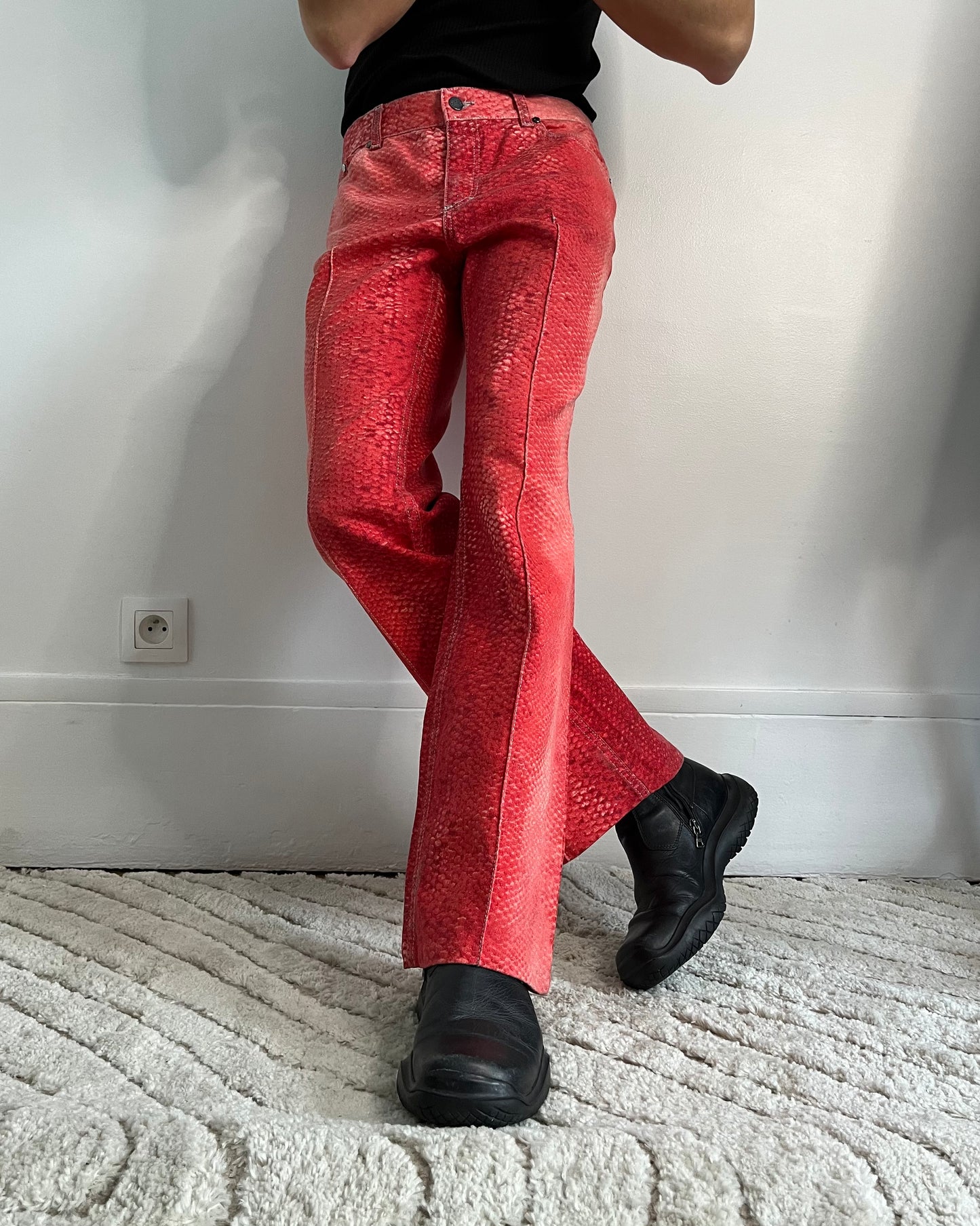 1998 Roberto Cavalli Chipped Python pants (S)