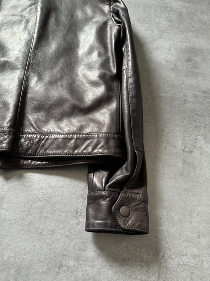 1990s Dolce & Gabbana Aviator Leather Jacket (S) - 6