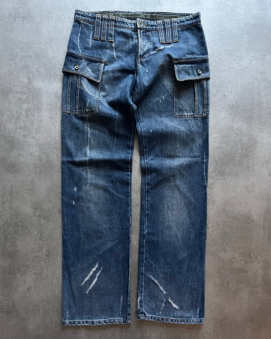 SS2004 Dolce & Gabbana Faded Cargo Denim Jeans (L)  (L) - 1