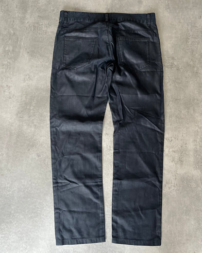 1990s' Prada Waxed Dark Shadow Pants (S/M) (M) - 2