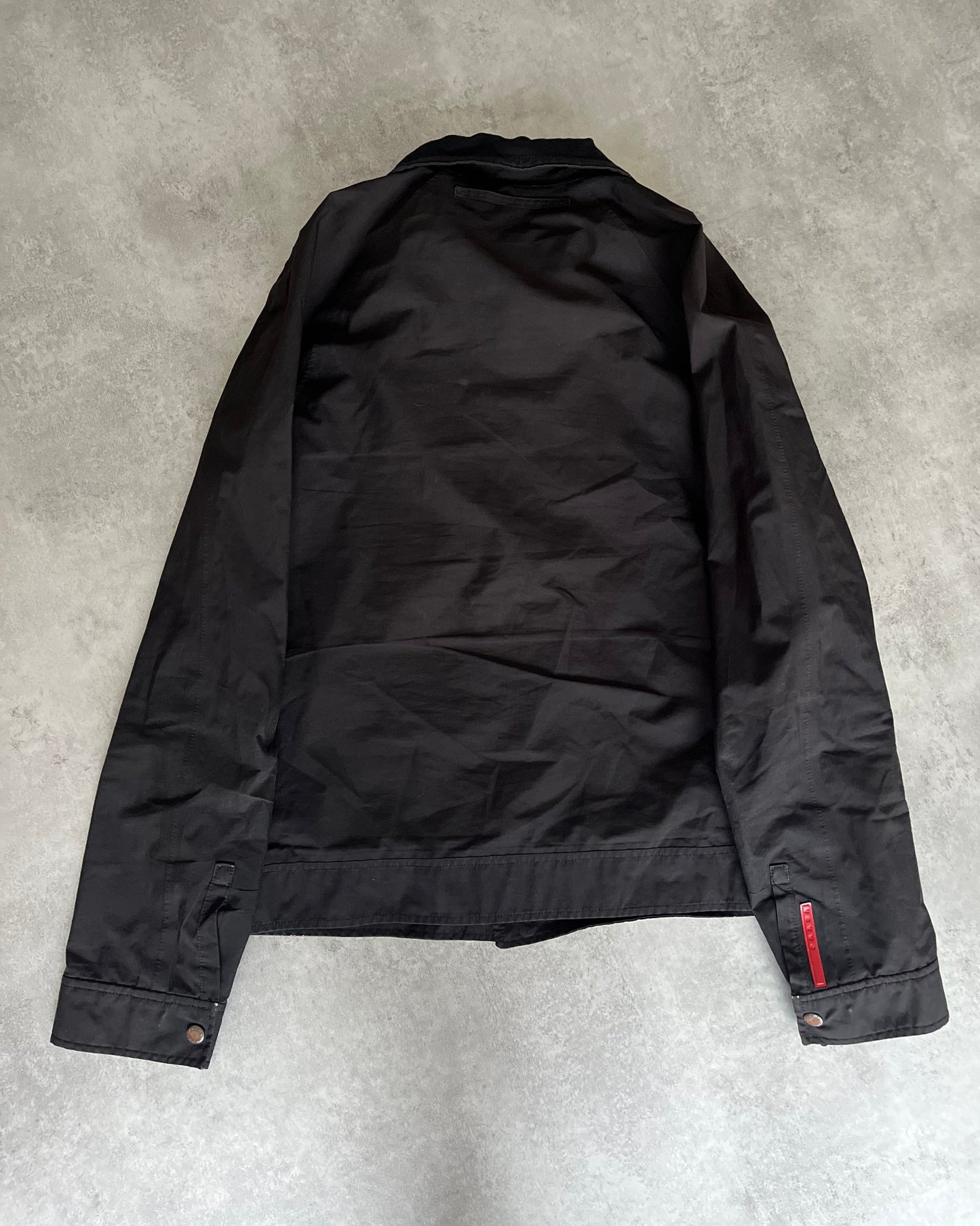 2000s' Prada Linea Rossa Light Black Technical Jacket (M/L) (M) - 2