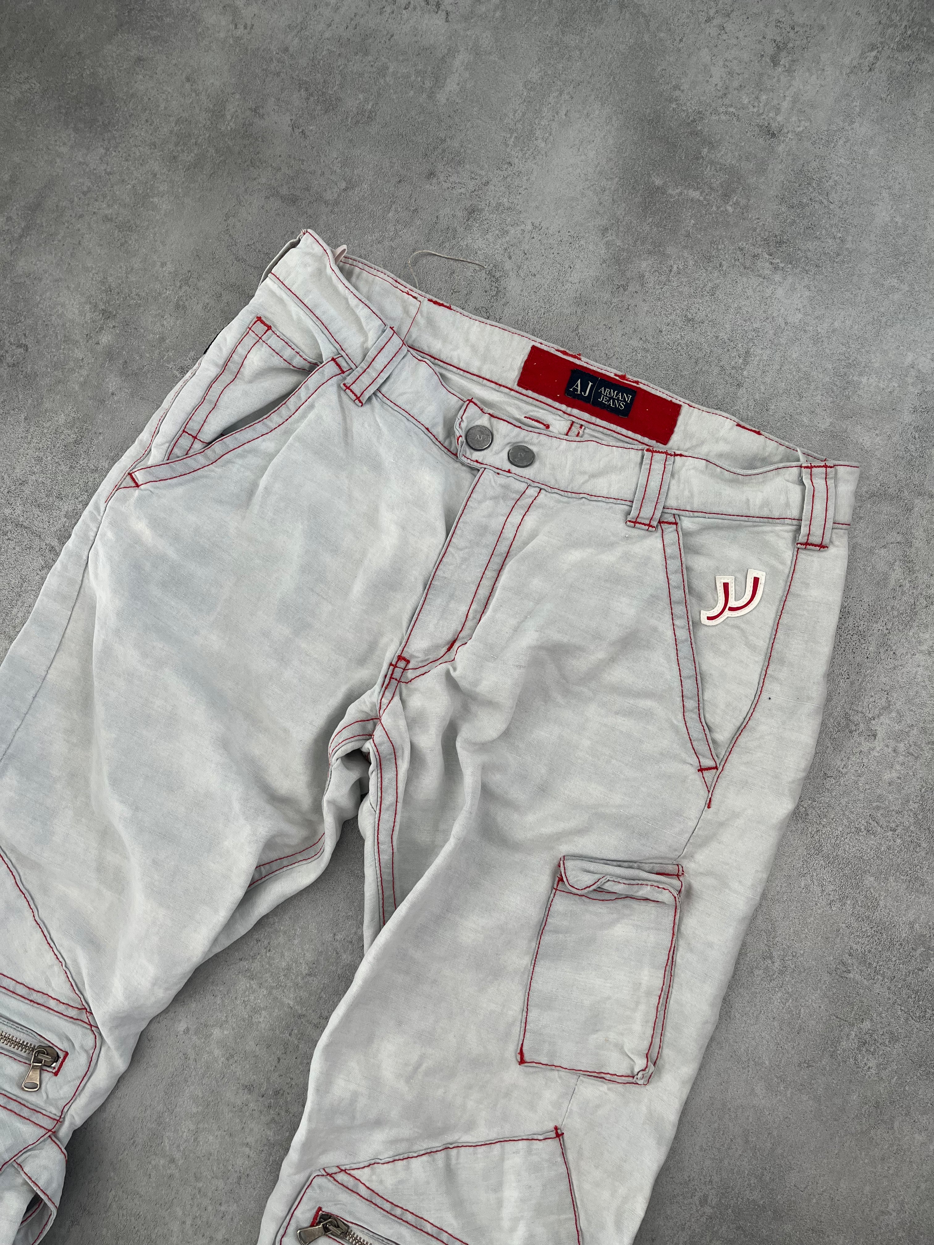 2000s Armani Bondage Cargo Pants (M) - 6