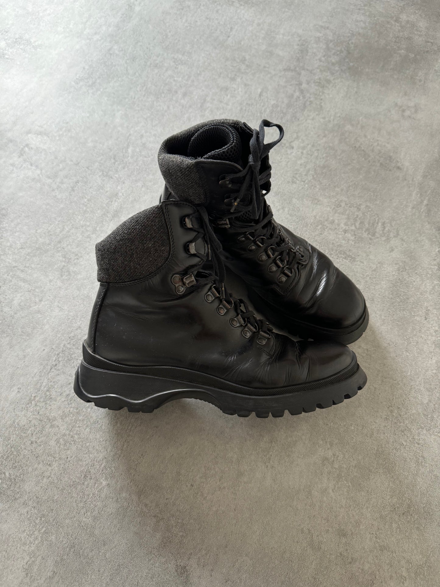 AW1999 Prada High Top Vibram Leather Boots  (40,5) - 7