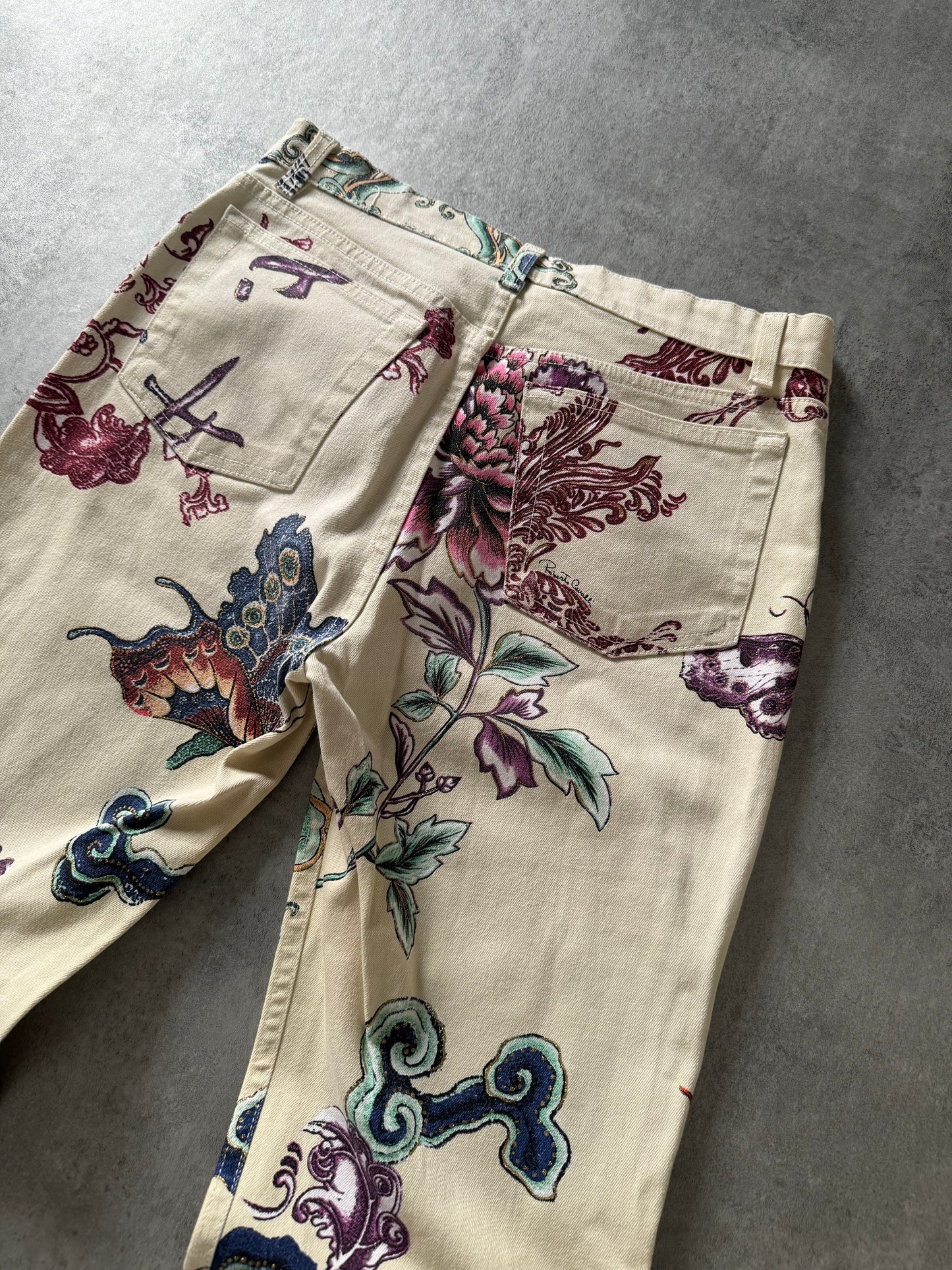 SS2003 Roberto Cavalli Asian Dragon Chemistry Pants (S) - 3