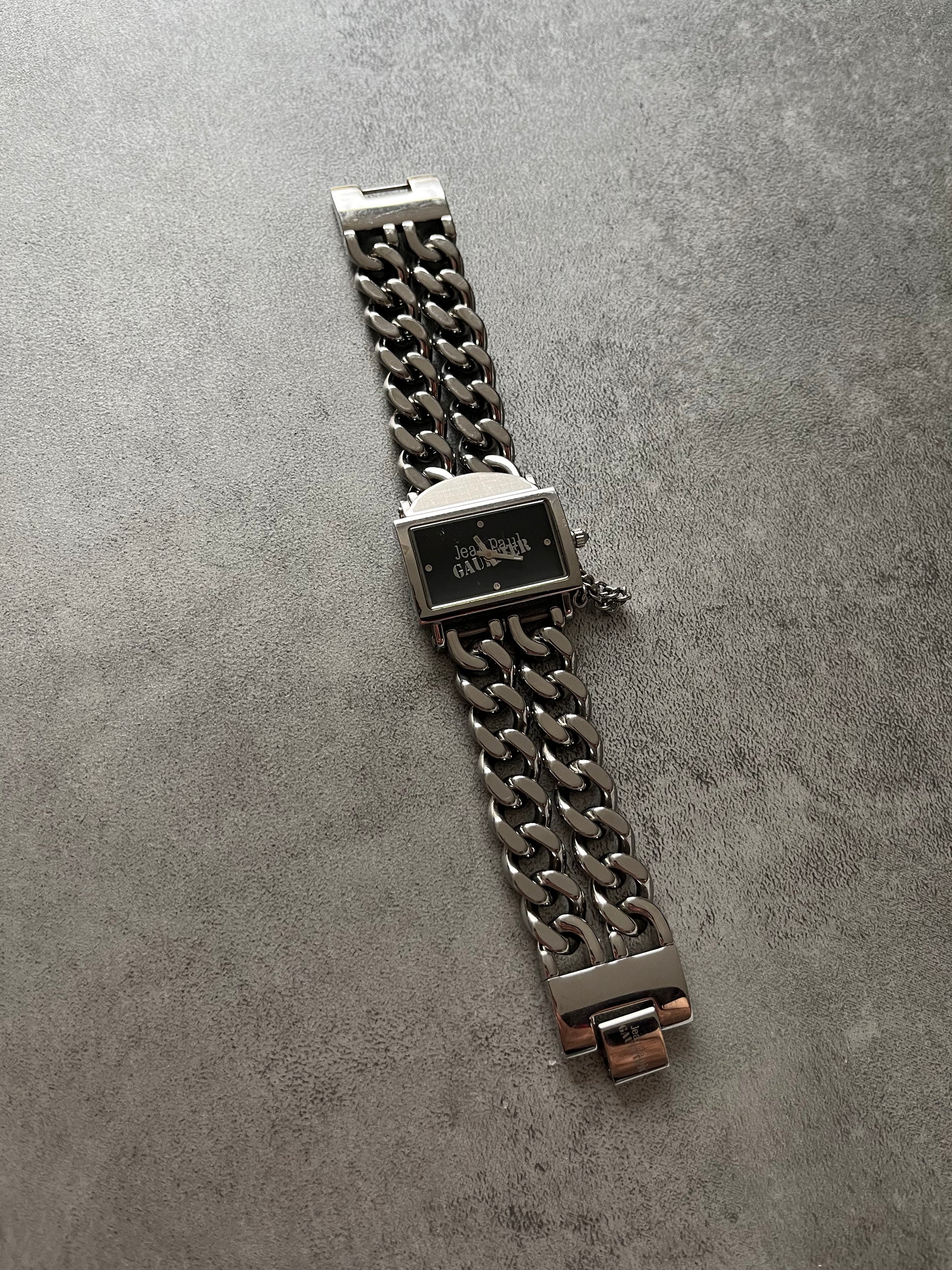 Jean Paul Gaultier Double Chain Silver Steel Watch (OS) - 6