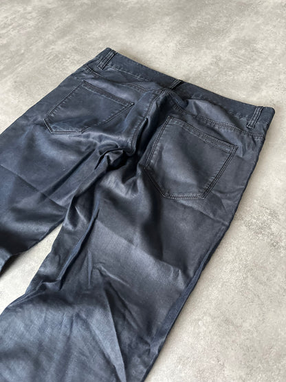 1990s' Prada Waxed Dark Shadow Pants (S/M) (M) - 3