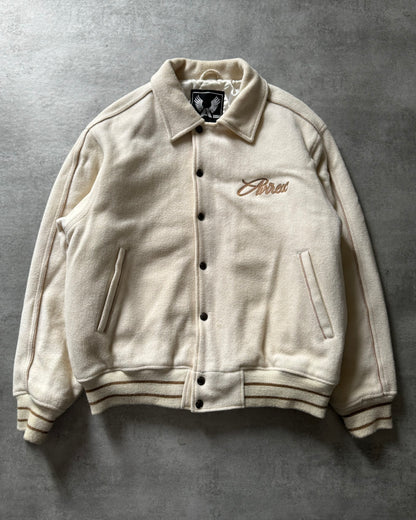 1980s Avirex Creamy Wool New-York Varsity Jacket  (L) - 1