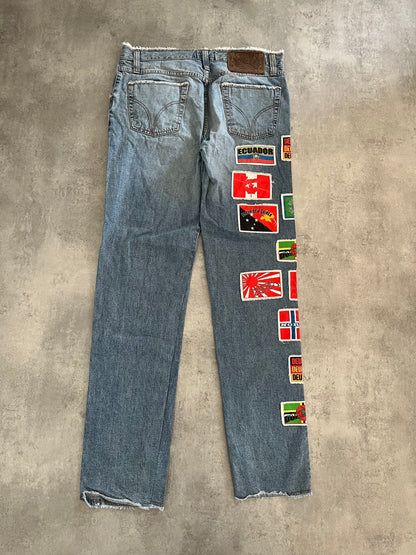 AW2004 Dolce & Gabbana Cosmopolite Flag Jeans  (L) - 2