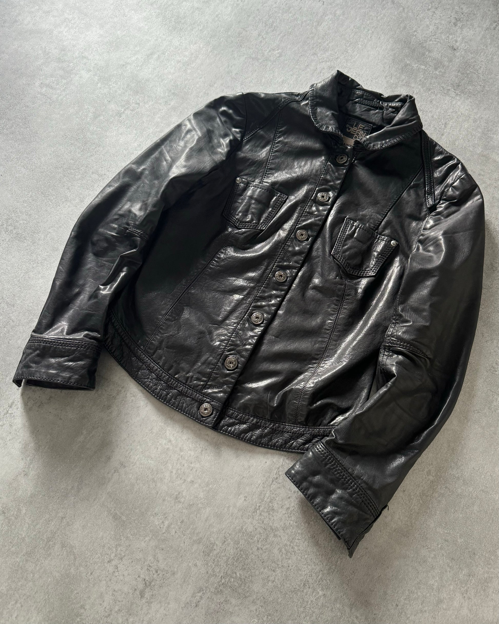 SS2013 Marithé + François Girbaud Calfwax Black Shadow Jacket (XS) - 8