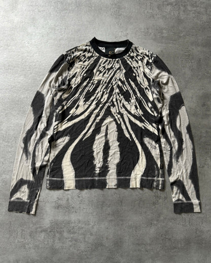 SS2002 Cavalli Hallucination Zebra Longsleeves (M) - 1