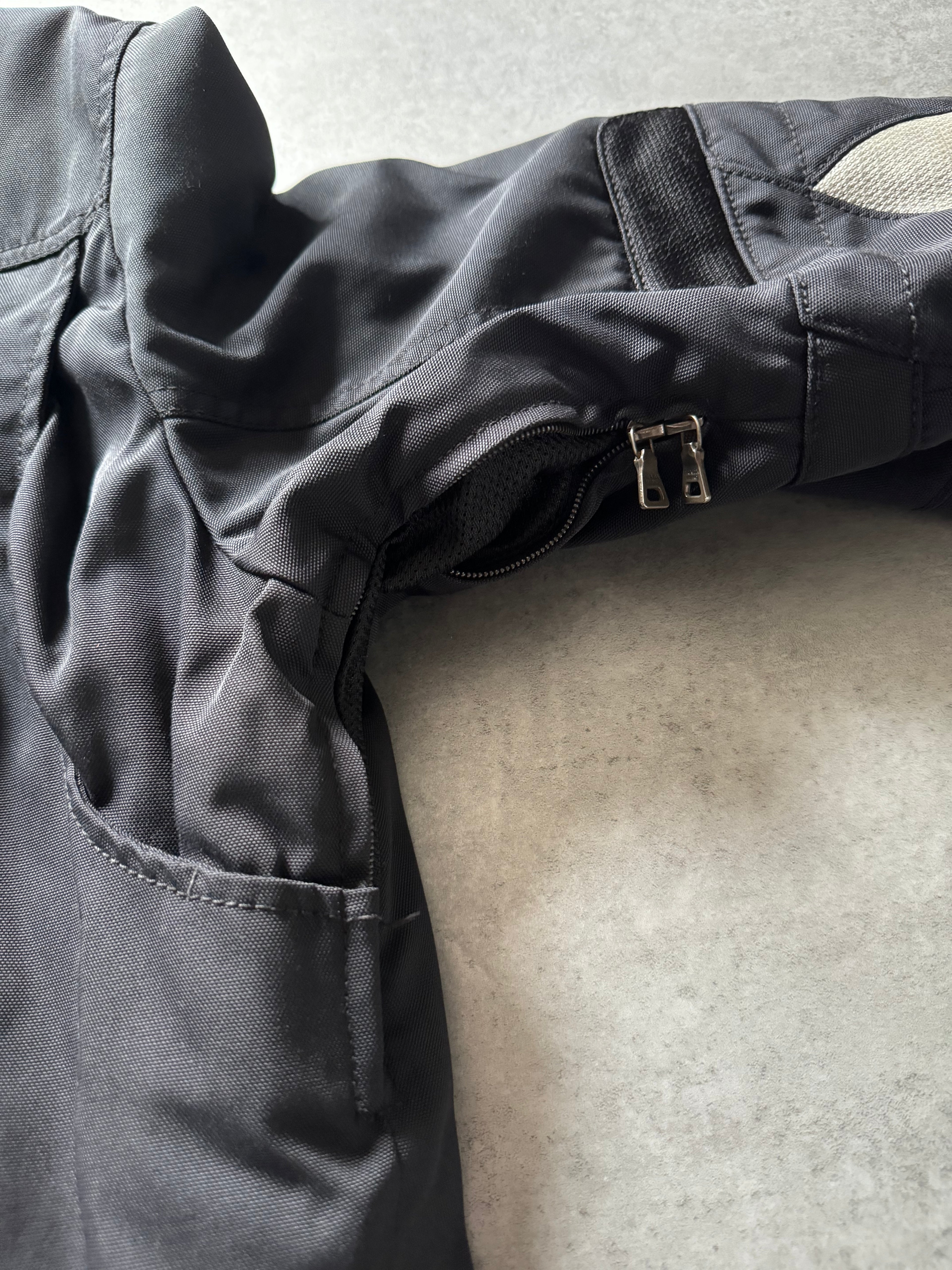 2000s Prada Sport Technical Modular Elbow Pad Padded Trench Jacket (L) - 4