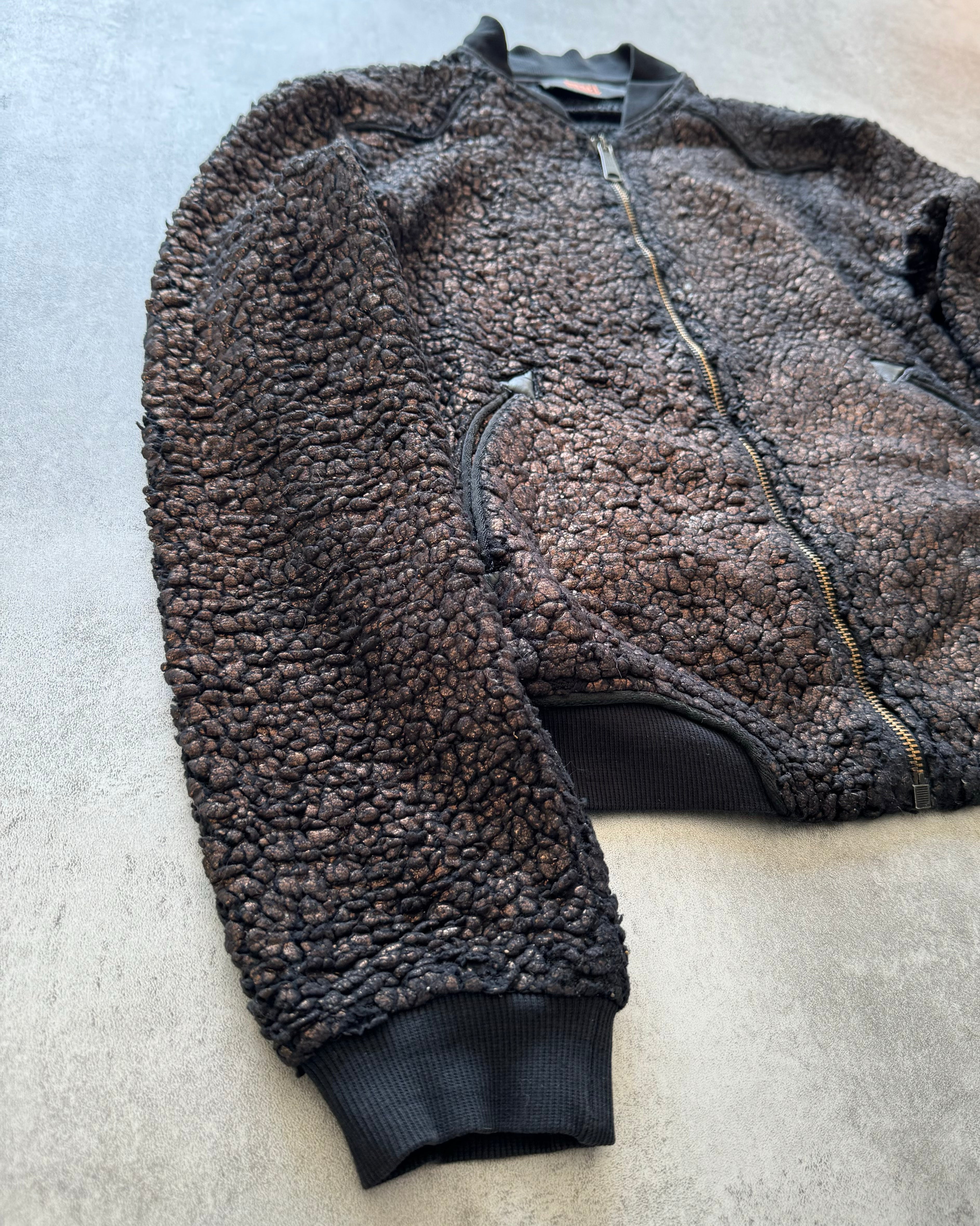 2000s Diesel Relief Bronze Seisma Zip-Up (XS) - 5