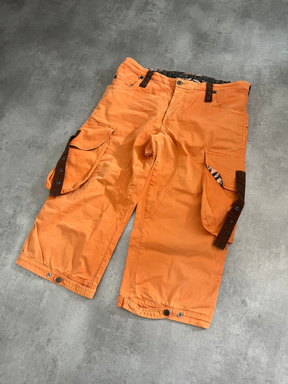 SS2004 Dolce & Gabbana Orange Parachute Shorts (L) - 3