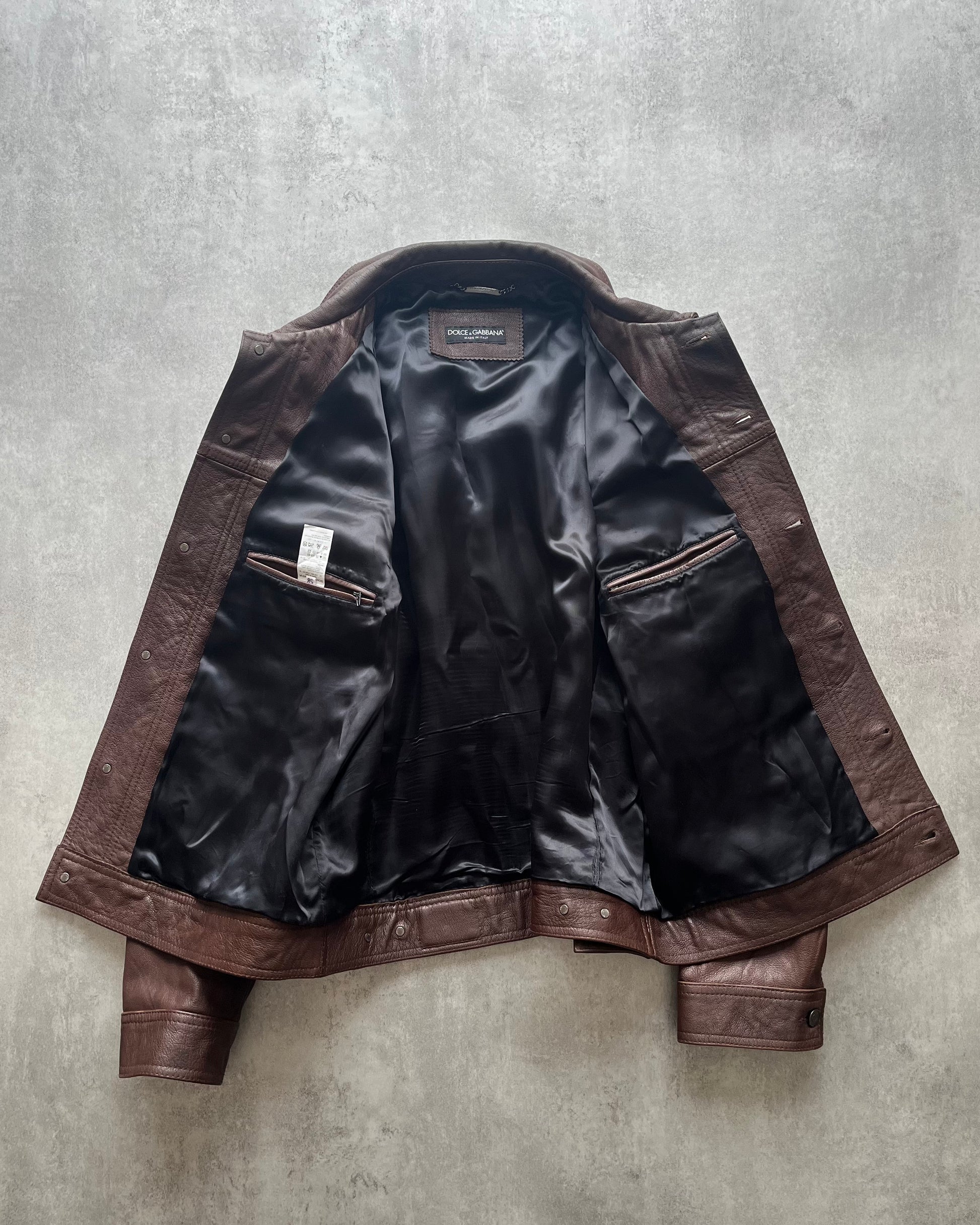 AW2014 Dolce & Gabbana Premium Leather Jacket (XL) - 5