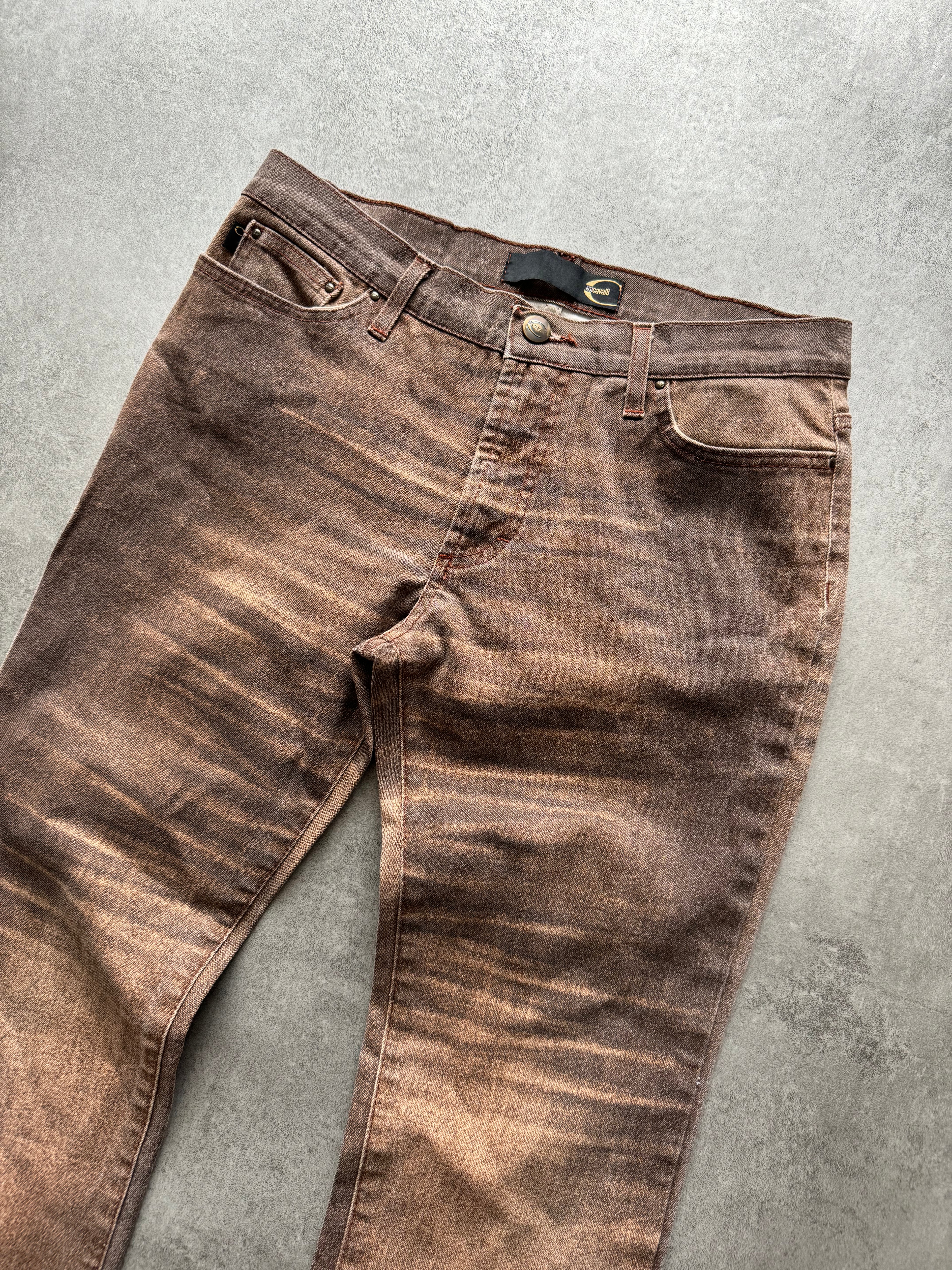 SS2004 Cavalli Astro Brown Faded Pants (XS) - 4