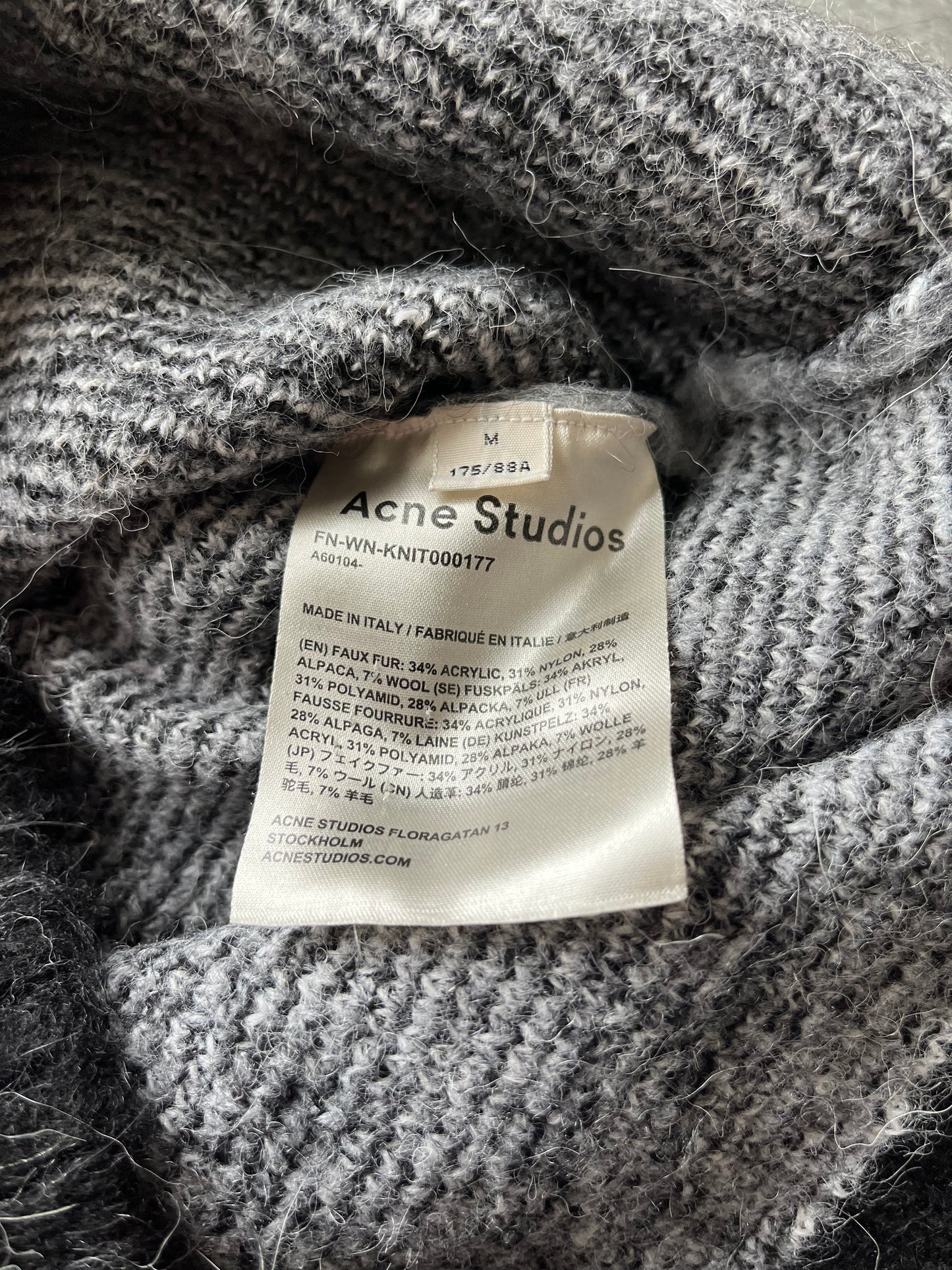 Acne Studios Modern Zebra Winter Sweater (M) - 2