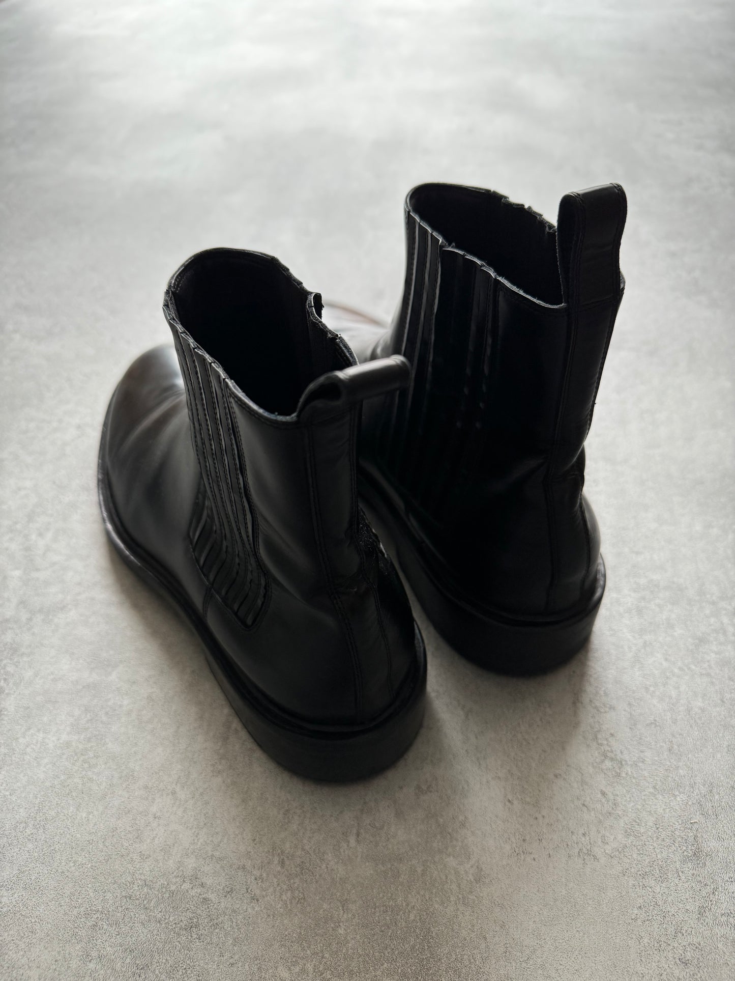 Balenciaga Chelsea Ankle Leather Boots (45,5) - 5