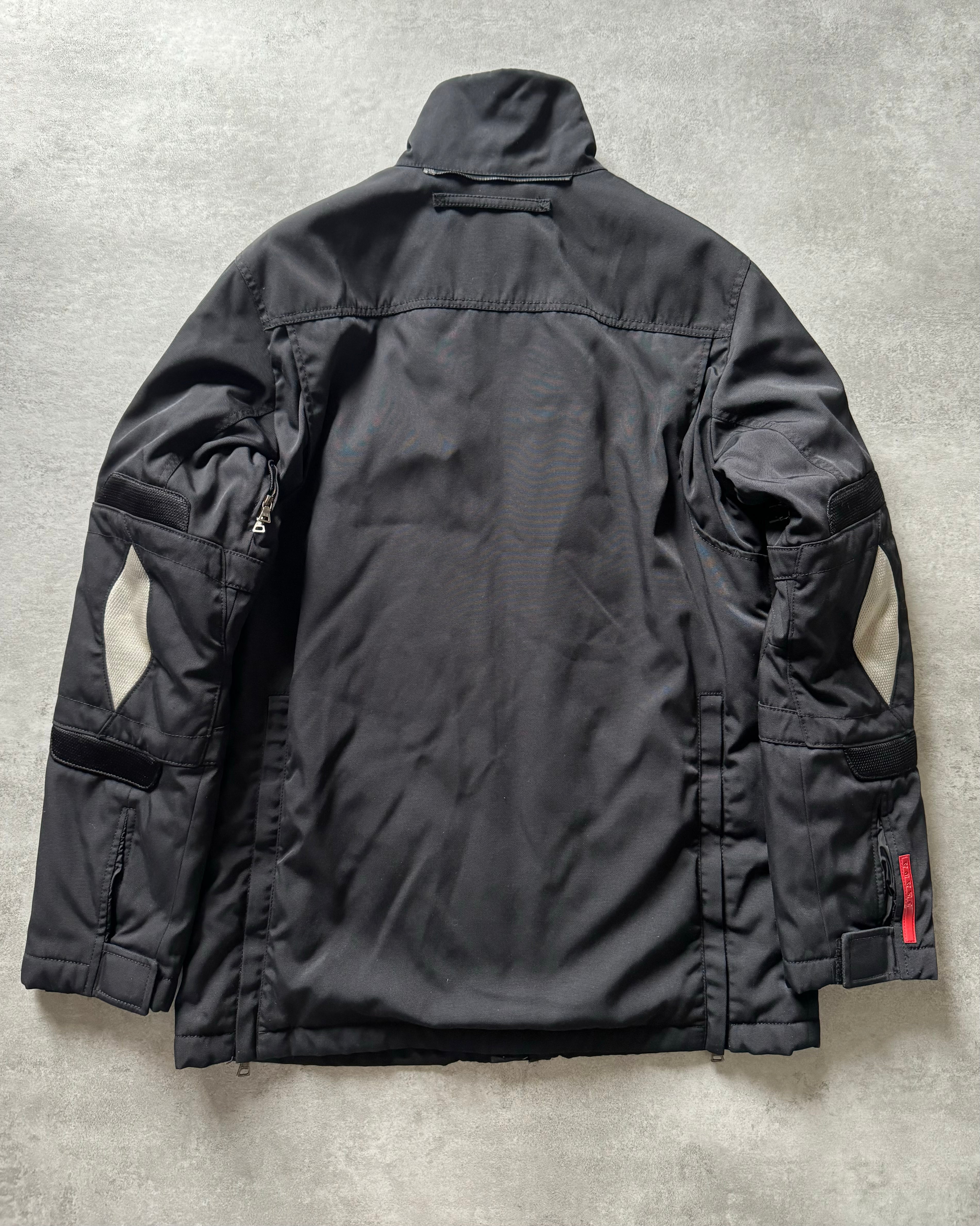 2000s Prada Sport Technical Modular Elbow Pad Padded Trench Jacket (L) - 2