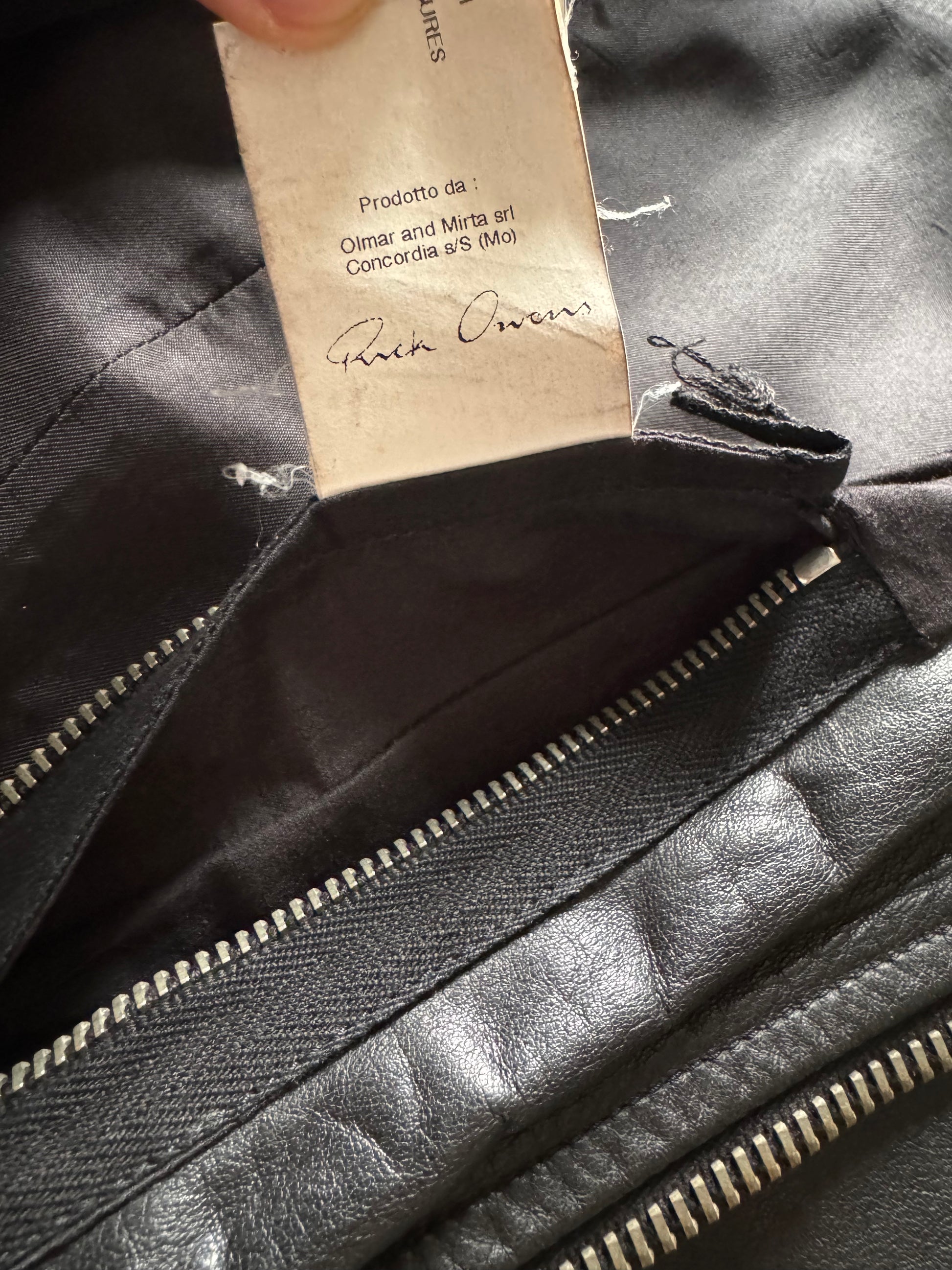 Rick Owens Biker Calf Leather Shadow Jacket (M) - 9