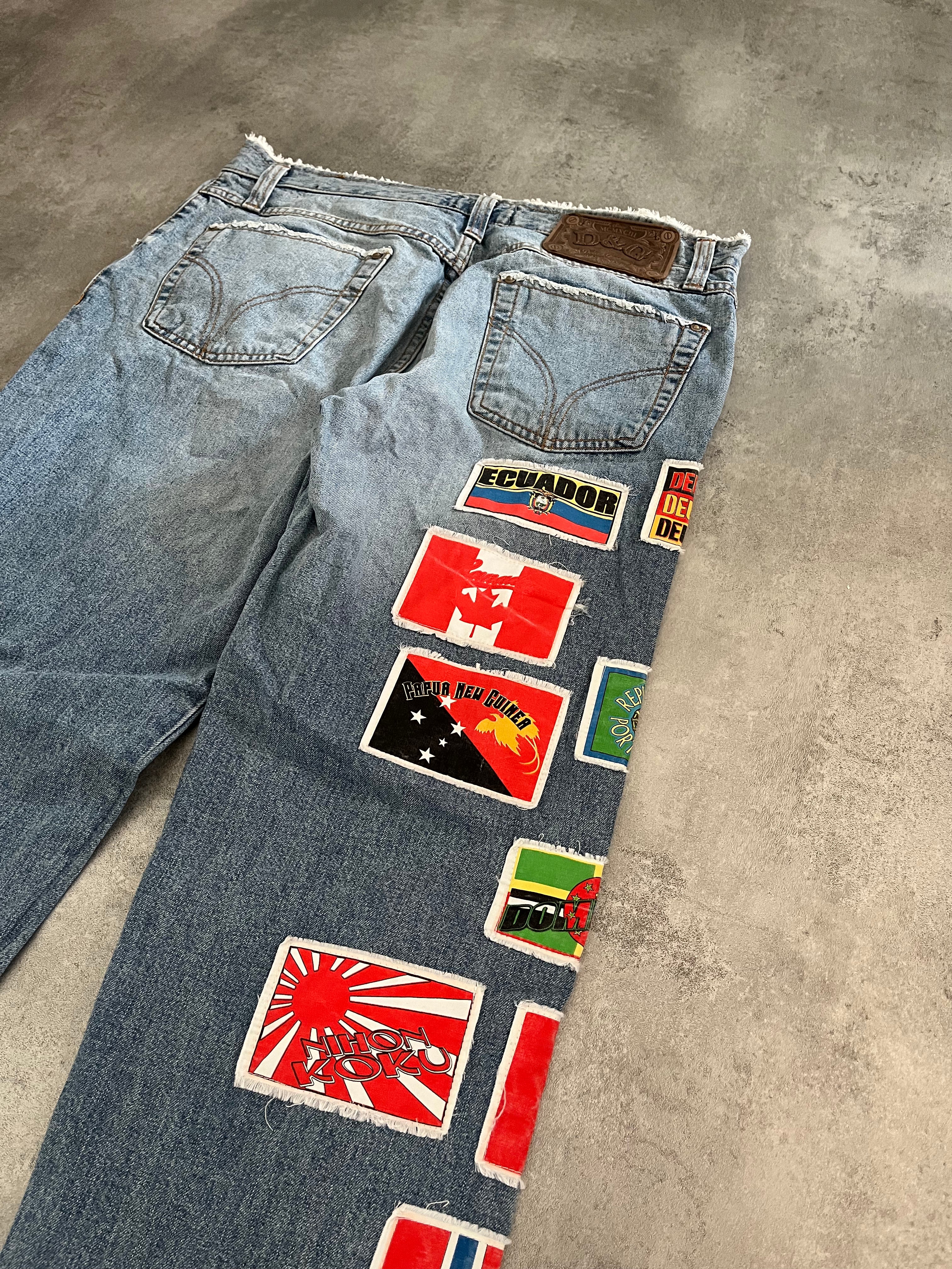 AW2004 Dolce & Gabbana Cosmopolite Flag Jeans  (L) - 4