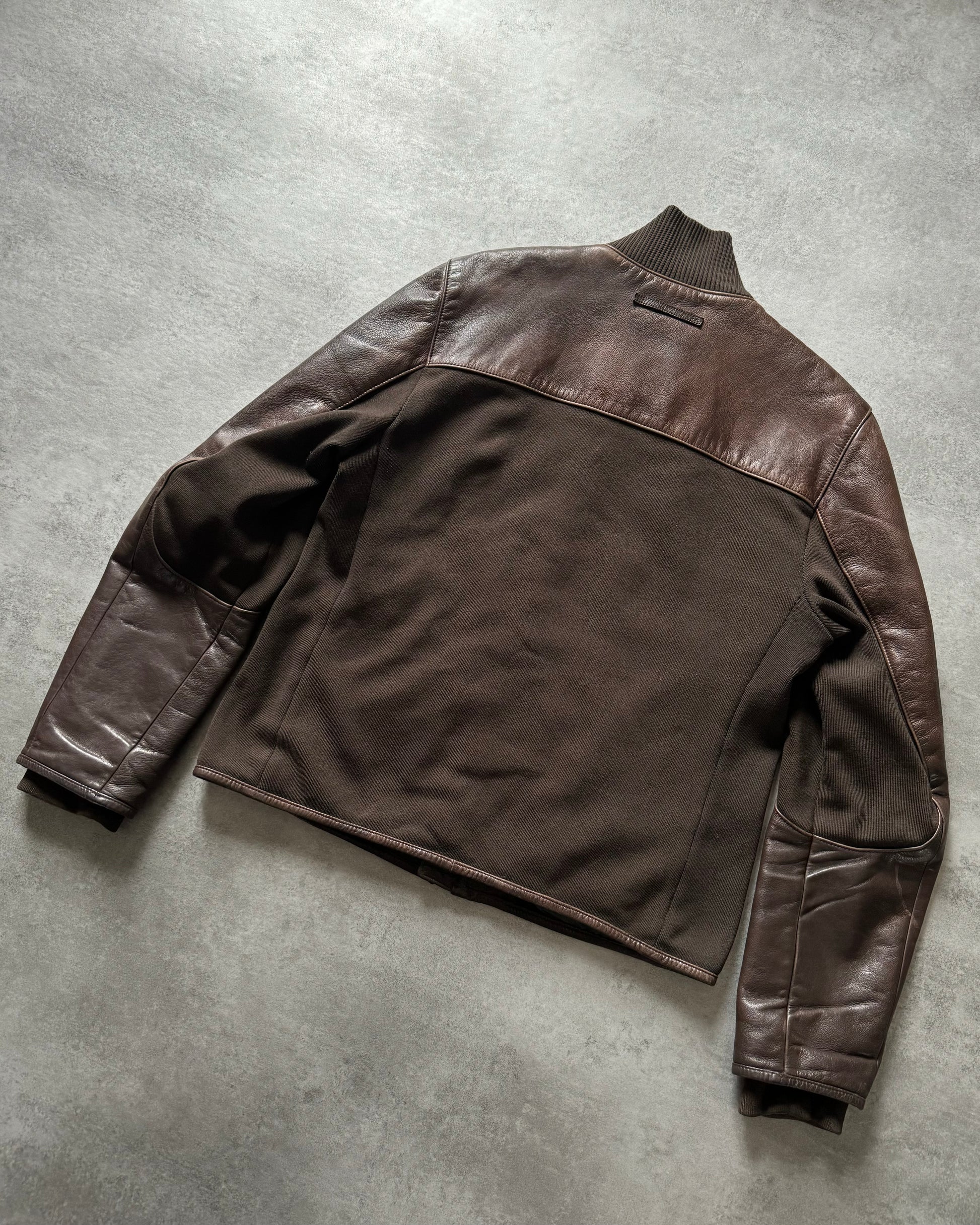 AW2007 Prada Hybride Italian Leather Jacket (L) - 2