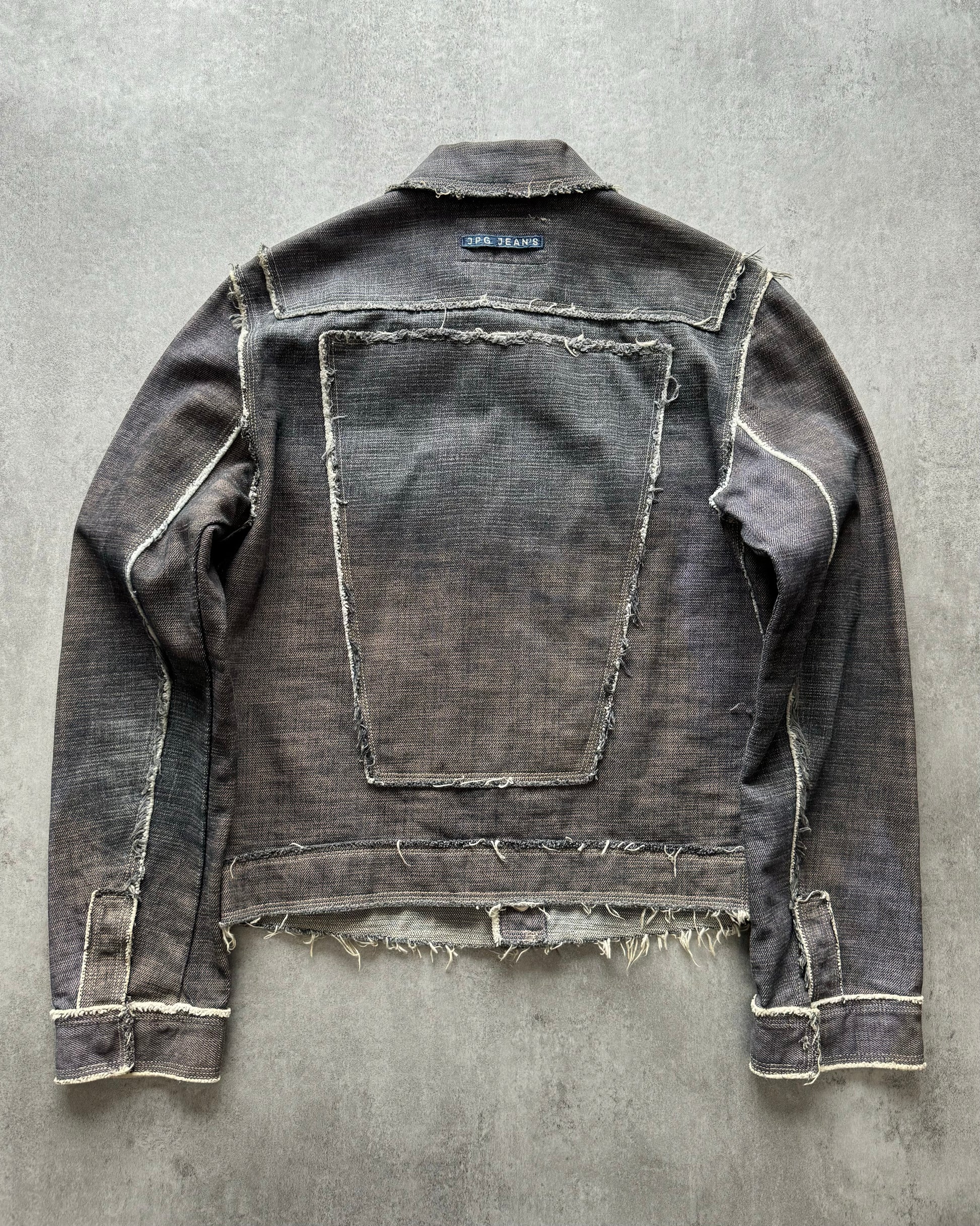 2000s Jean Paul Gaultier Raw Reversed Denim Jacket (M) - 4